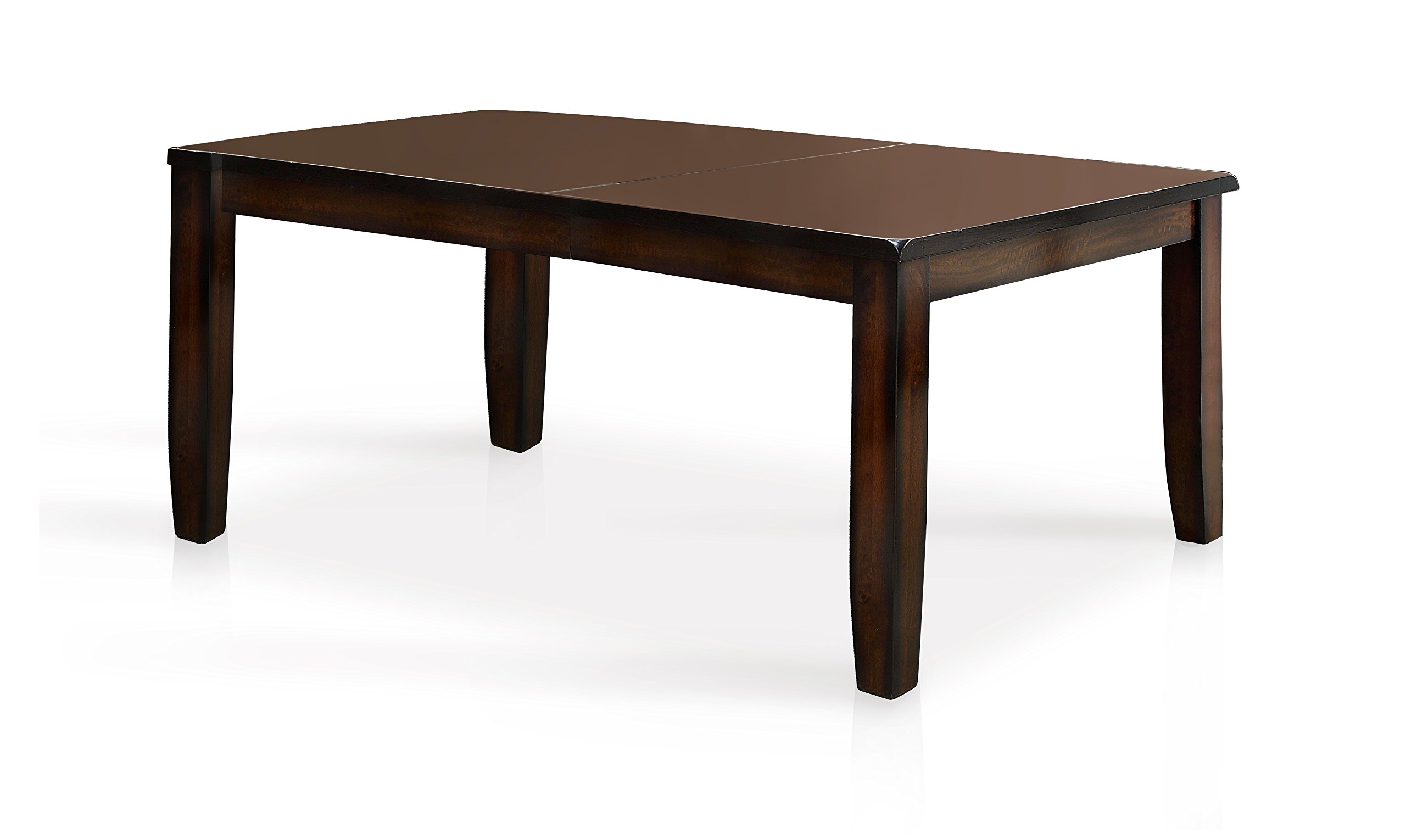 Furniture of America Dallas Transitional Dining Table - Dark Cherry Finish - Elegant Modern Dining Room Furniture for Home & Entertaining