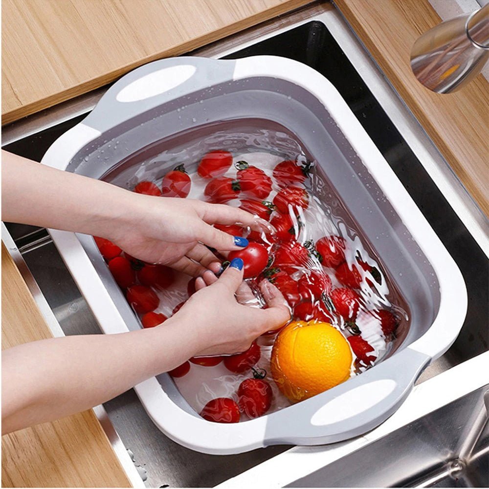 Zara Collapsible Cutting Board - Foldable & Space-Saving Kitchen Organizer for Fruits, Vegetables & Meal Prep - Perfect for Small Kitchens, Camping & RV Cooking