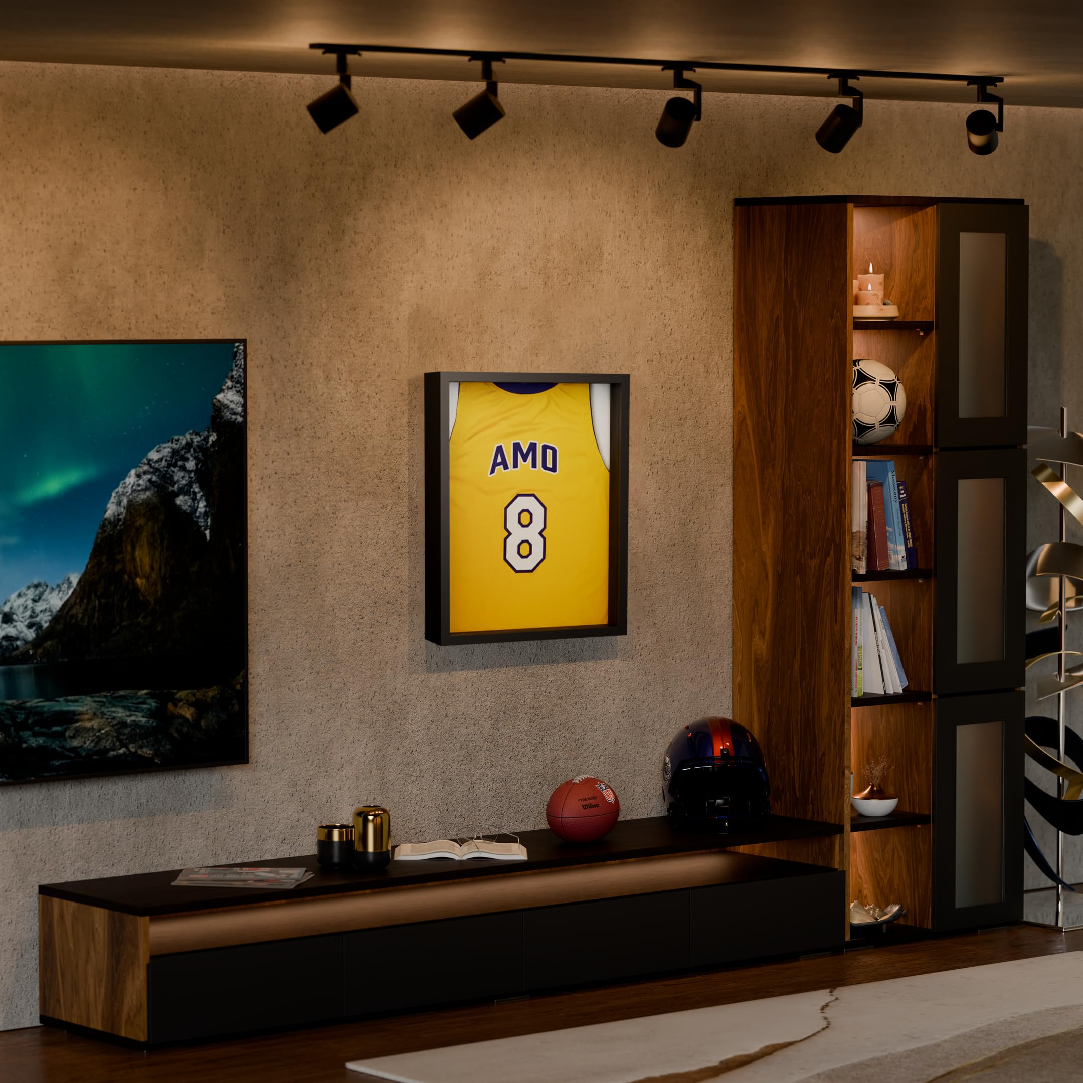 18x24 Black Shadow Box Frame with Tempered Glass Front & Solid Wood Border - 2.5 Inch Deep Display Case for Collectibles, Memorabilia, Posters | Perfect for Home Decor, Office Display, and Art Gallery Showcase
