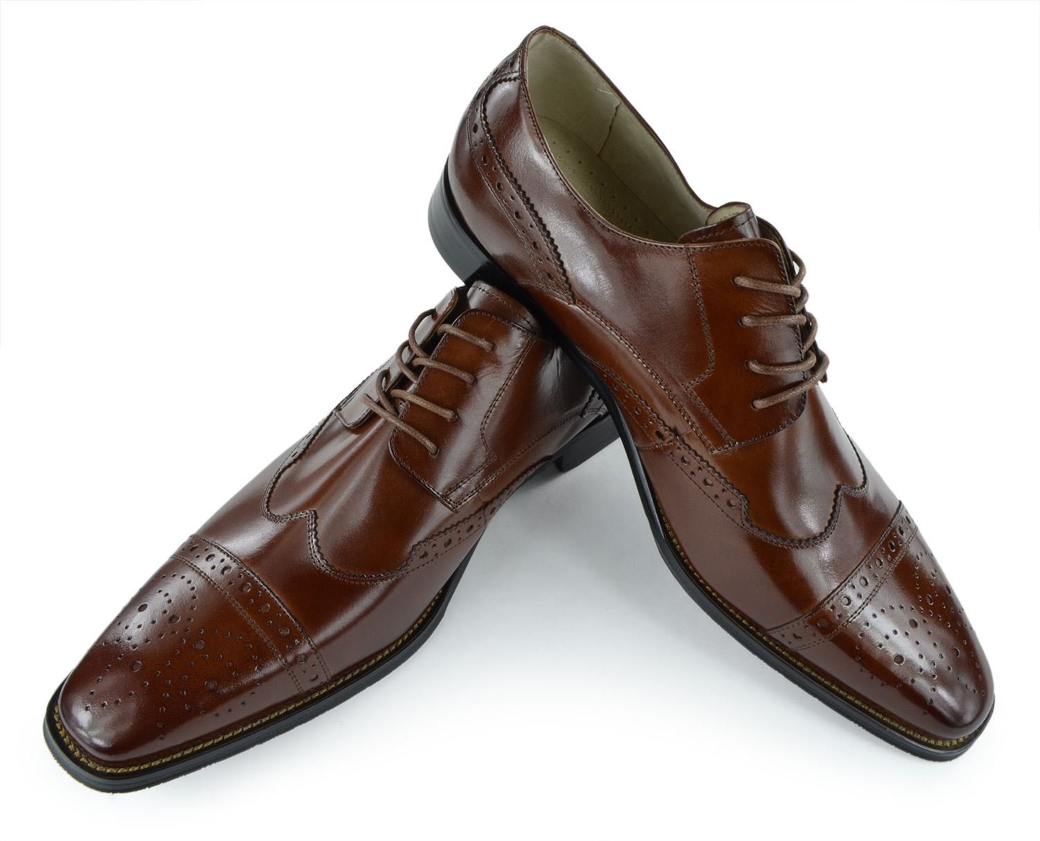 Moda Di Raza Men's Genuine Leather Dress Shoes - Business Formal & Casual Oxfords for Work, Weddings & Parties | Comfortable Office & Evening Wear