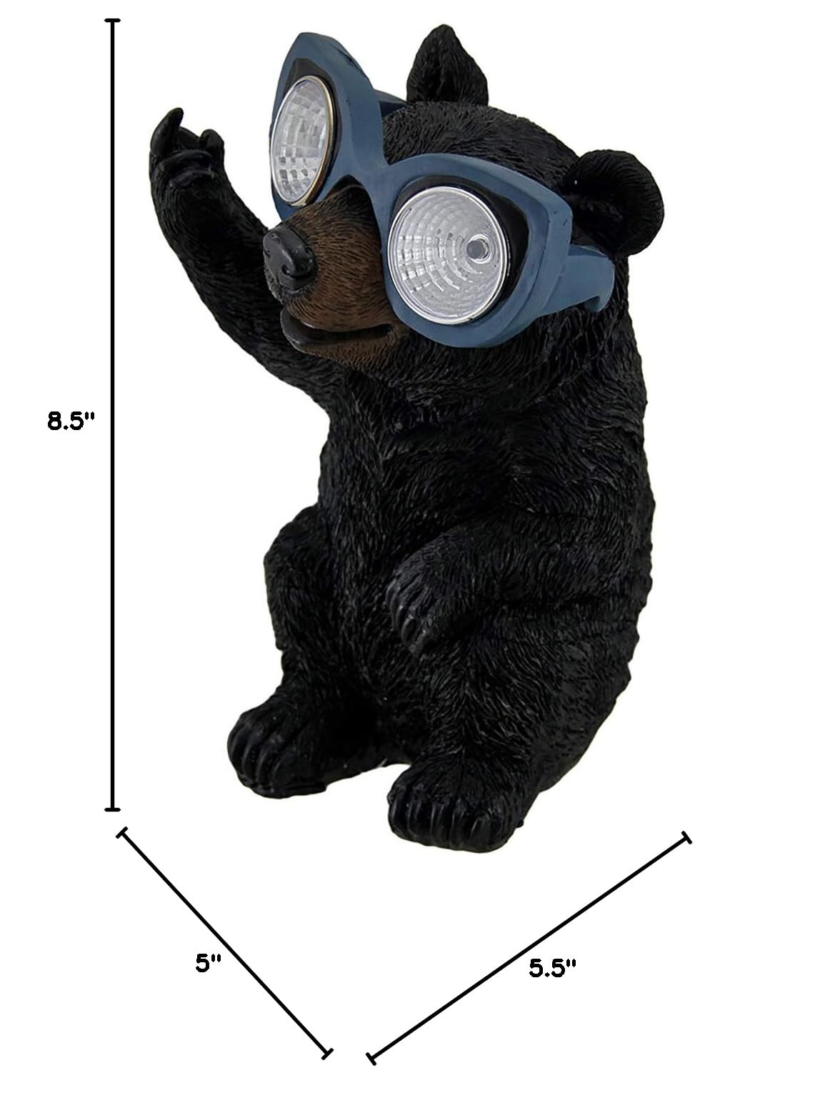 Naughty Bear Solar LED Light Statue - Cute Solar-Powered Garden Decor for Outdoor Patio, Yard, and Pathway Lighting | Weatherproof & Automatic Night Light for Halloween, Christmas, and Year-Round Decoration