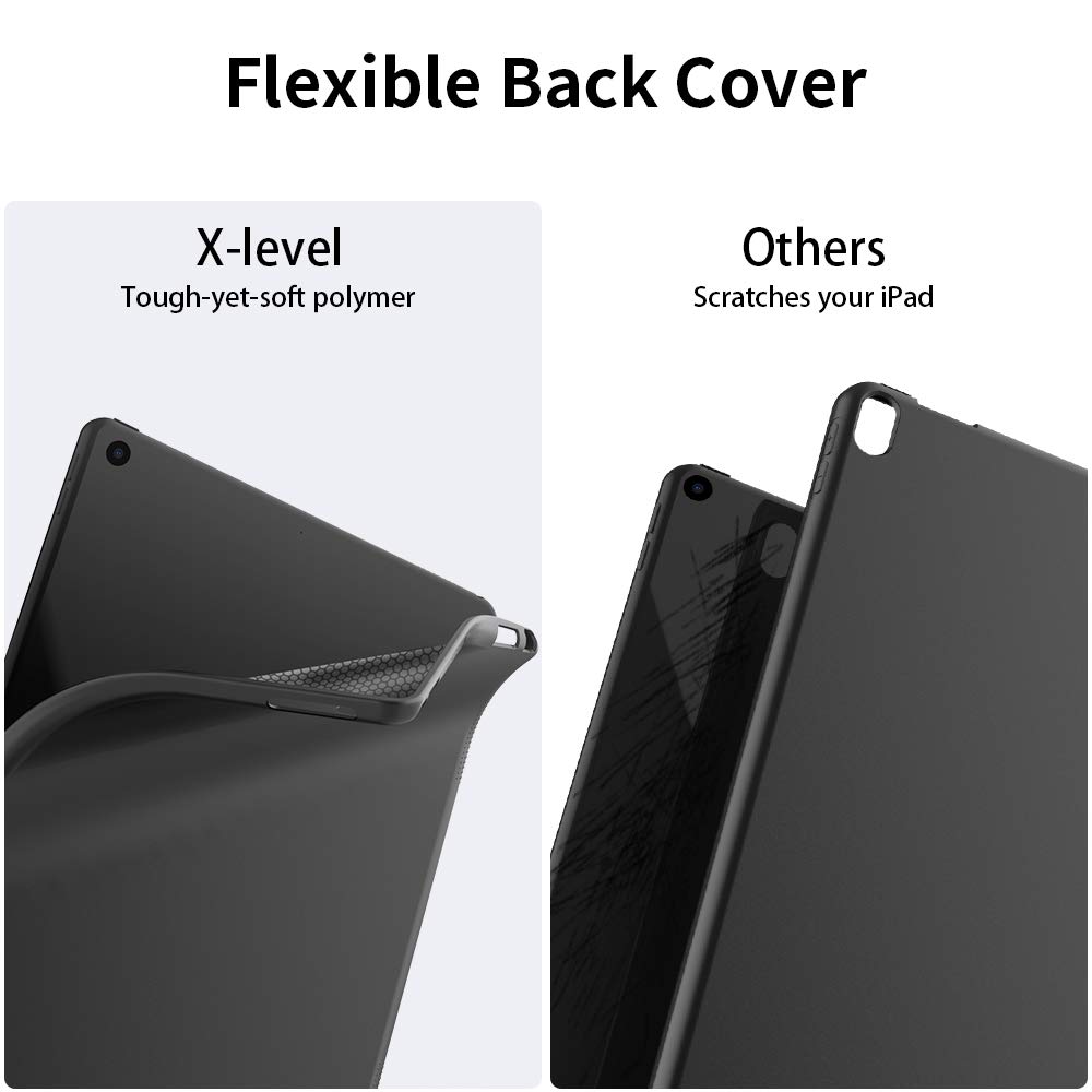 X-level Slim Shockproof iPad Case - Compatible with iPad 9th/8th/7th Gen (10.2 Inch 2021/2020/2019 Models) | Lightweight Protective Smart Cover with Auto Wake/Sleep | Perfect for Work, School & Travel