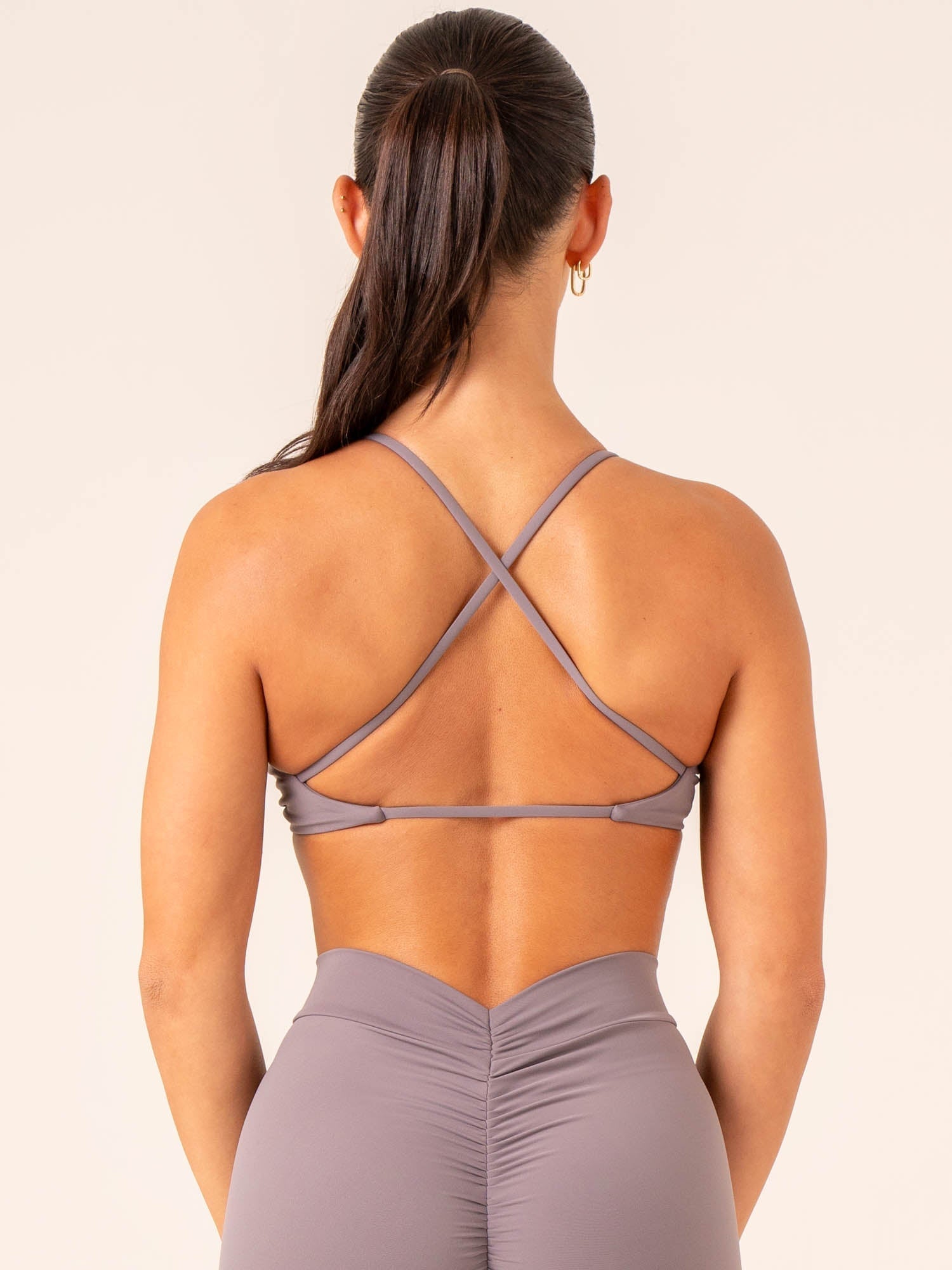 NKD Twist Sports Bra - High Support Workout Top for Women, Breathable & Comfortable Charcoal Activewear | Perfect for Yoga, Running & Gym