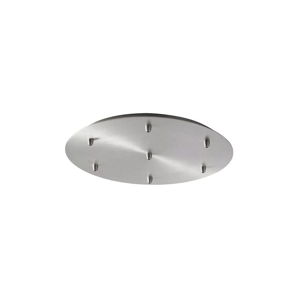 21 Inch Multi Pendant Canopy Kit in Satin Nickel Finish - Modern Ceiling Light Fixture Accessory for Dining Room, Kitchen & Bedroom Lighting