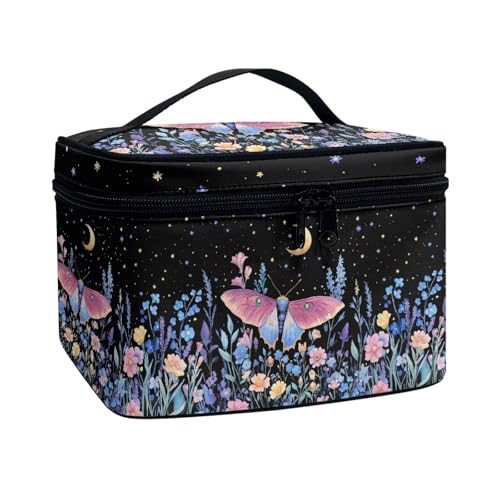 Butterfly Floral Moon Starry Night