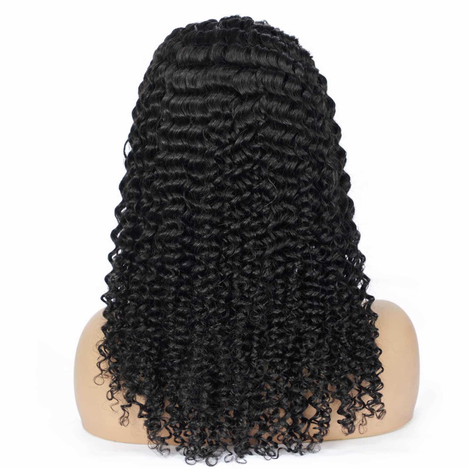 18 Inch Deep Wave Brazilian Human Hair Headband Wig for Black Women | Natural Color Glueless Lace Wig | Perfect for Daily Wear, Parties & Special Occasions