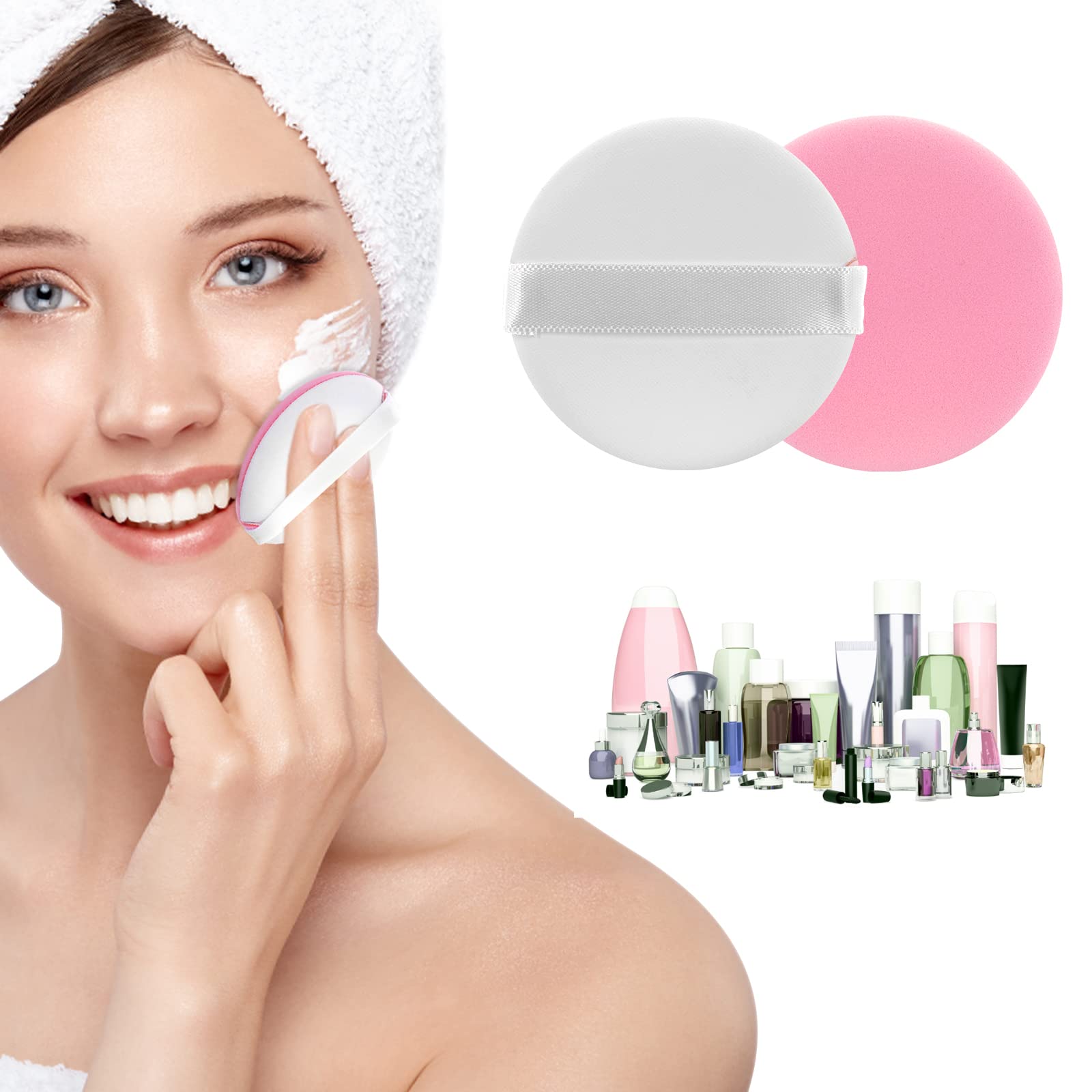 Molain 8-Piece Round Beauty Blenders Set - 2 Inch Soft Makeup Sponge Puffs for Full Coverage Foundation, Concealer & Cream Blending (Pink) | Perfect for Professional Makeup Application & Travel