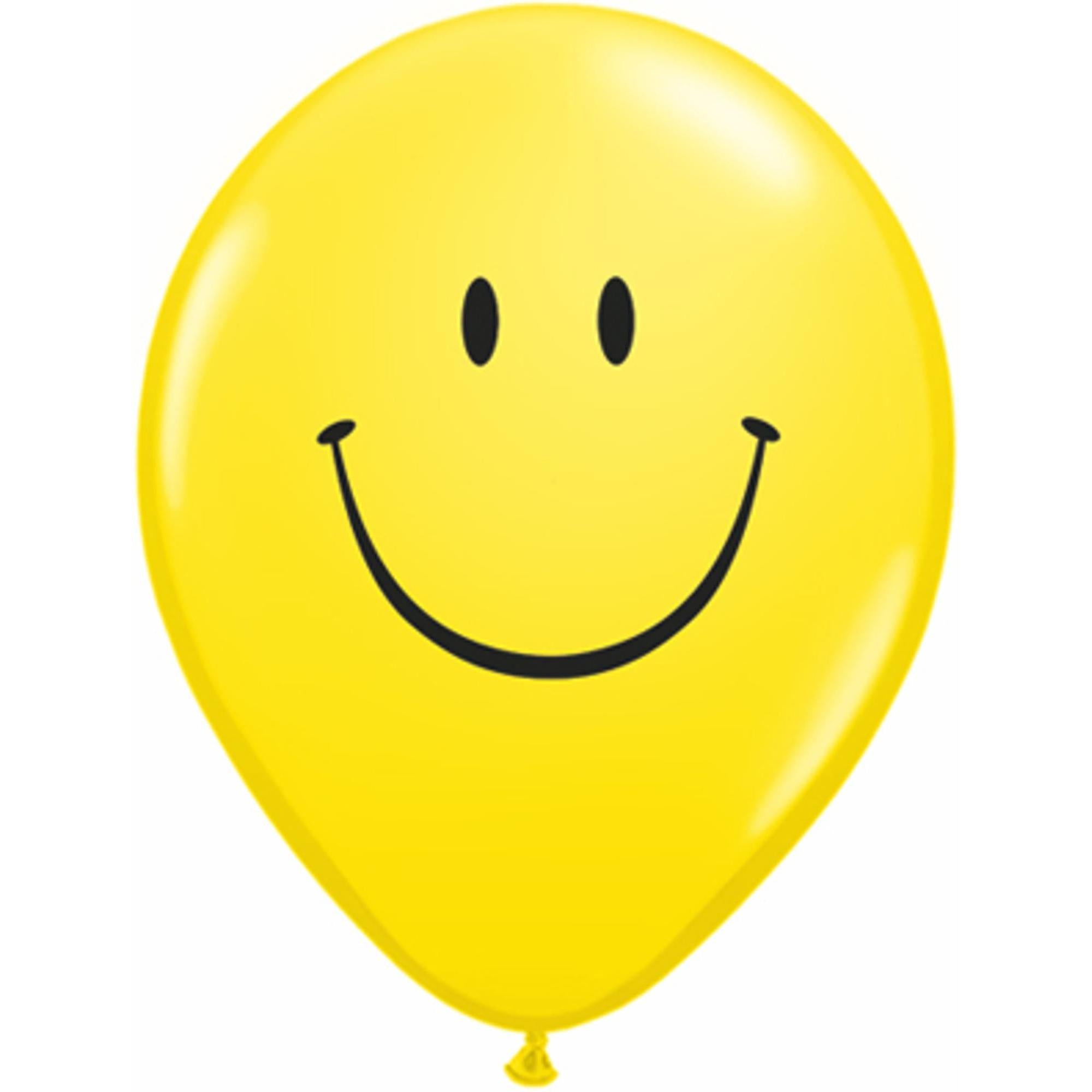 50 Pack Smile Face Yellow Latex Balloons for Birthday Parties, Baby Showers & Decorations - 11 Inch Party Balloons Bulk Pack