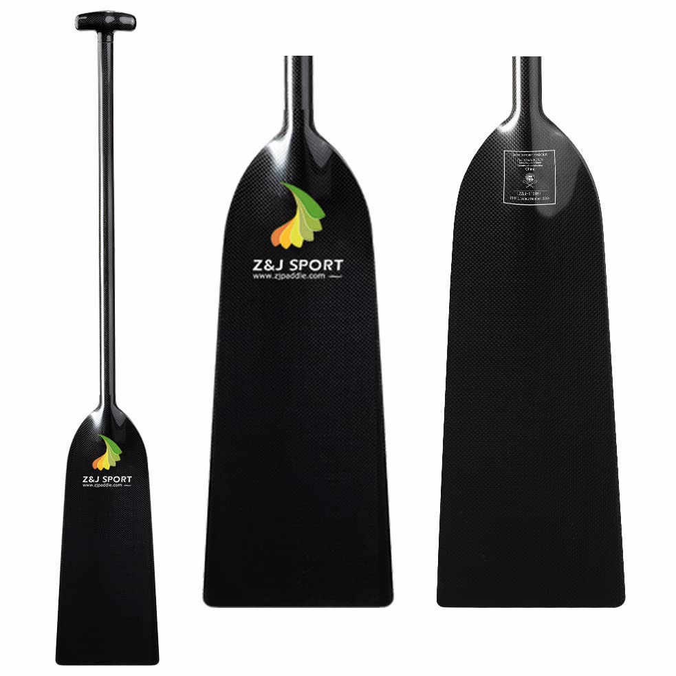 Premium IDBF Approved Carbon Fiber Dragon Boat Paddle with T-Handle - Professional Full Carbon Racing Paddle for Competitive Teams & Training - Ideal for Dragon Boat Racing, Practice & Team Events