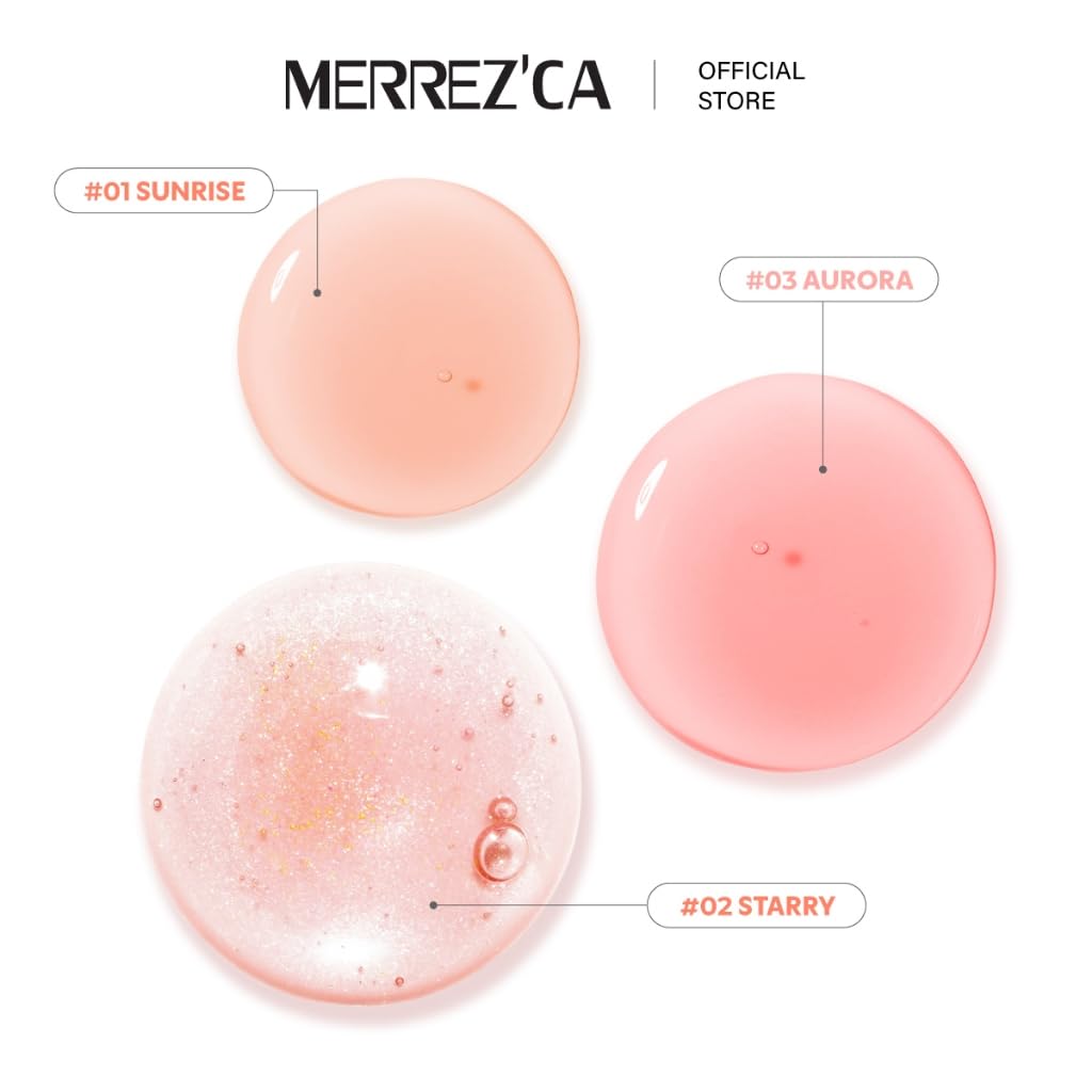 Merrezca Moisture Lip Oil - 4ml/Box, Hydrating & Nourishing Lip Treatment, Korean Beauty Formula, Shade #01 Sunrise (Set of 2) | Perfect for Daily Lip Care, Makeup Looks & Gift Sets