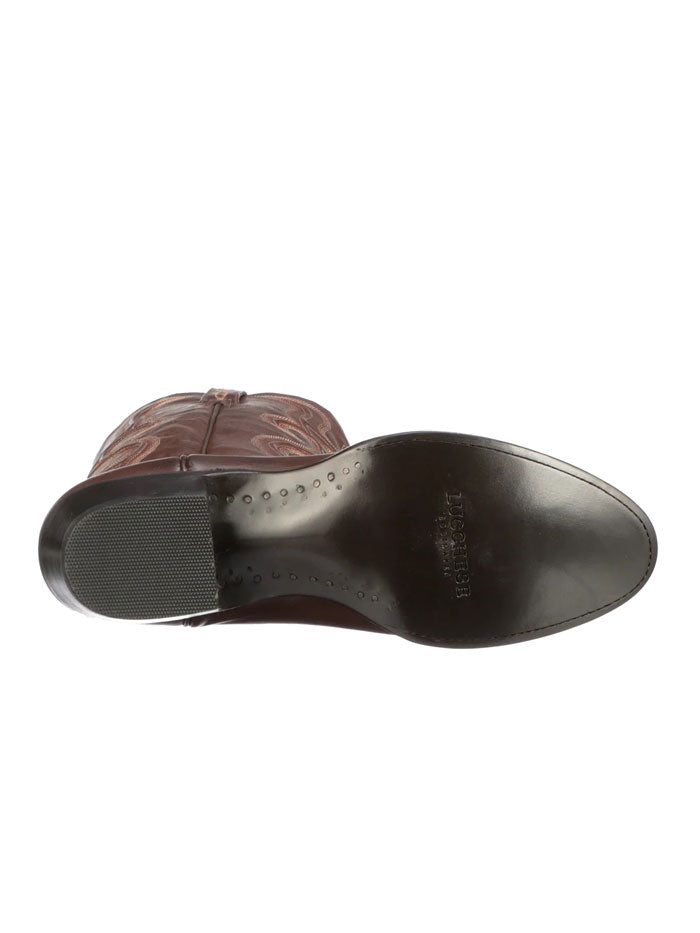 Lucchese M3431.R3 Men's Round Toe Cowboy Boots in Espresso Brown - Perfect for Western Wear, Rodeo & Casual Outfits