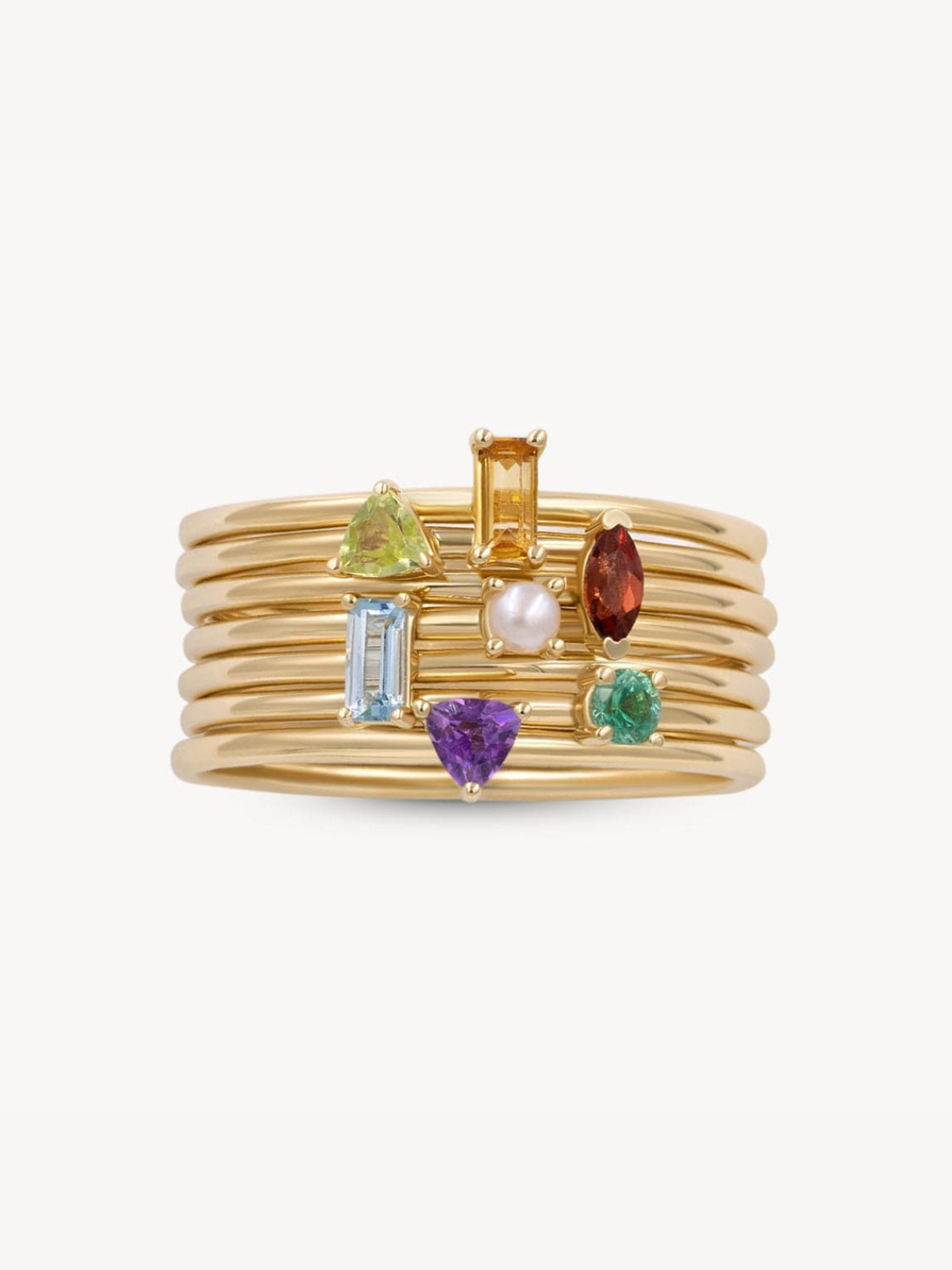 Birthstone Ring - Personalized Sterling Silver Birthstone Jewelry for Women | Perfect Gift for Birthday, Anniversary & Mother's Day | Elegant Everyday Wear & Special Occasions