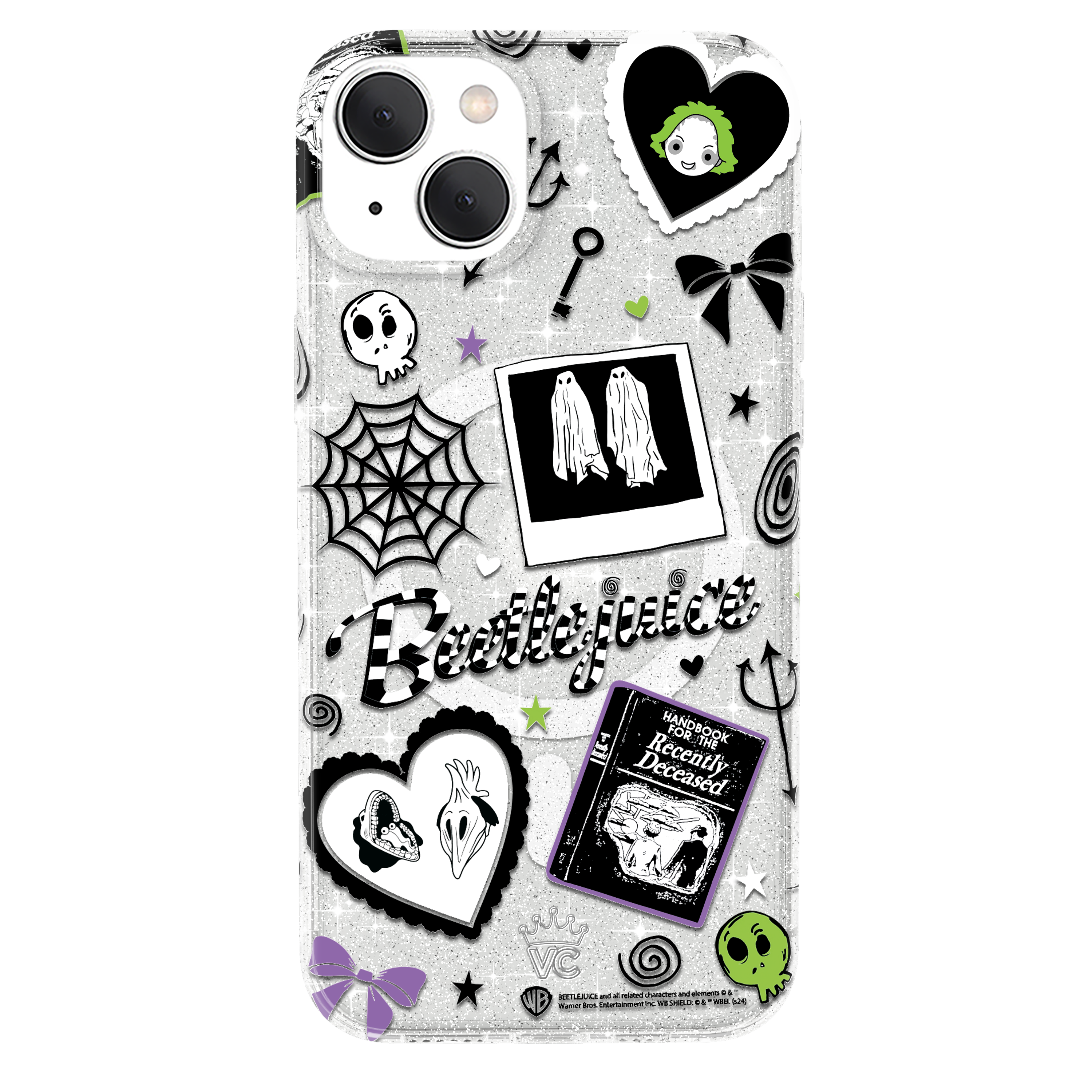 Beetlejuice Ghost with the Most iPhone Case - Trendy Protective Cover for iPhone 13/14/15 Pro Max - Perfect for Halloween, Cosplay & Movie Fans