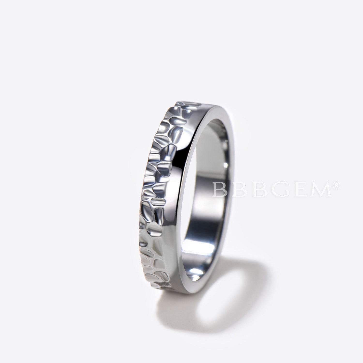 Handmade Hammered Sterling Silver Wedding Band for Men & Women – Durable & Comfortable Unisex Ring for Weddings, Anniversaries, and Everyday Wear
