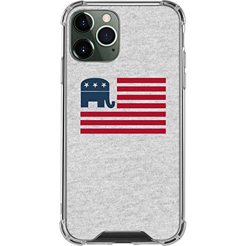 Skinit Clear Phone Case for iPhone 12 Pro Max - Patriotic American Flag Design | Slim Protective Cover | Perfect for Everyday Use & Special Occasions