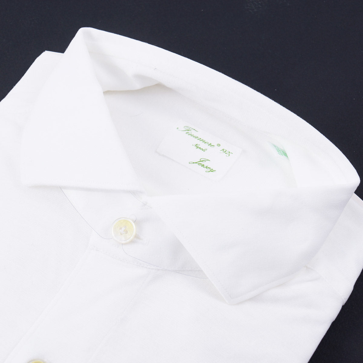 Finamore Lightweight Jersey Cotton Shirt for Men - Soft Breathable Casual Button Down Shirt - Perfect for Office, Travel & Everyday Wear