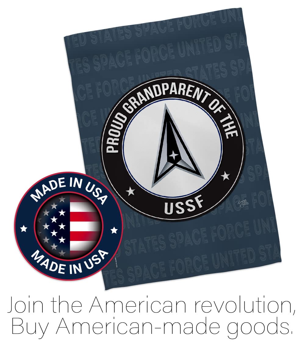 USSF Garden Flag Set with Stand - Military Space Force Yard Banner for Outdoor Decor