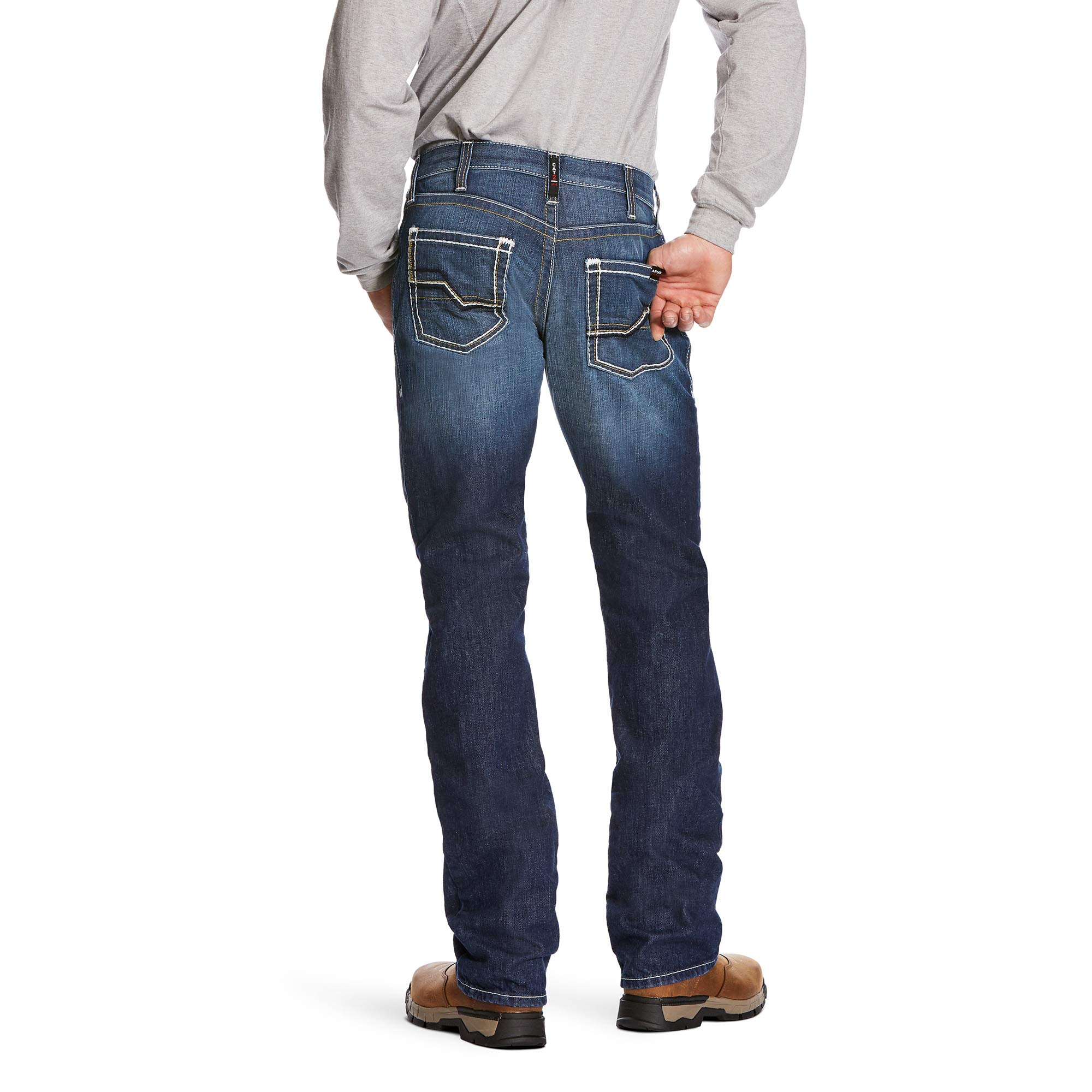 Ariat Men's FR M5 Straight DuraStretch Truckee Stackable Straight Leg Jeans - Flame Resistant Work Pants for Construction, Farming & Outdoor Jobs