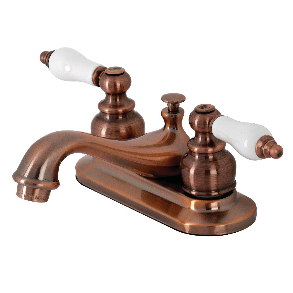 Kingston Brass KB606PL Restoration 4-Inch Centerset Bathroom Faucet - Polished Nickel Finish for Vanity Sink, Perfect for Bathroom Renovation & Modern Home Decor