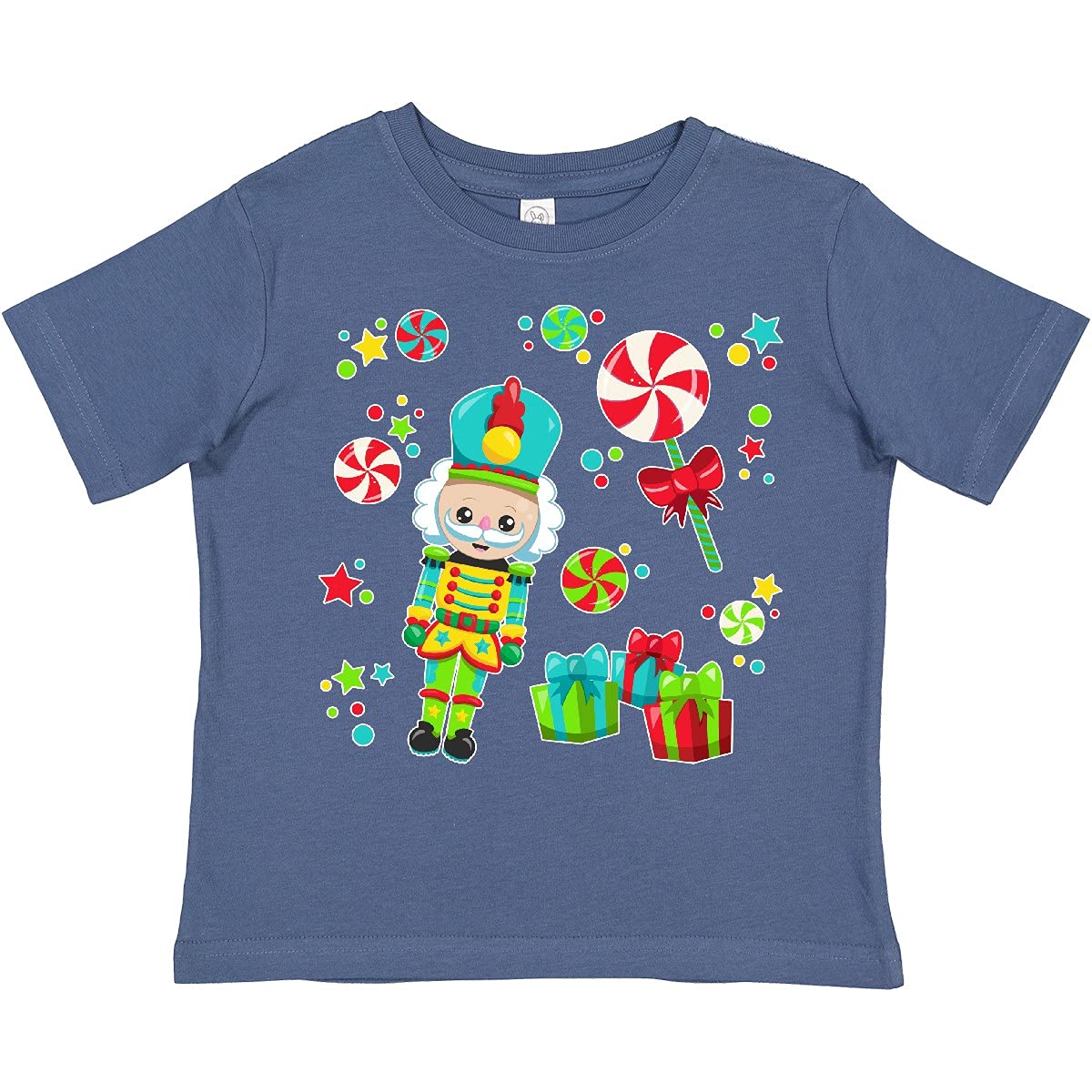 Inktastic Holiday Nutcracker & Candy Christmas Toddler T-Shirt - Festive Kids Outfit for Holiday Parties & Family Photos