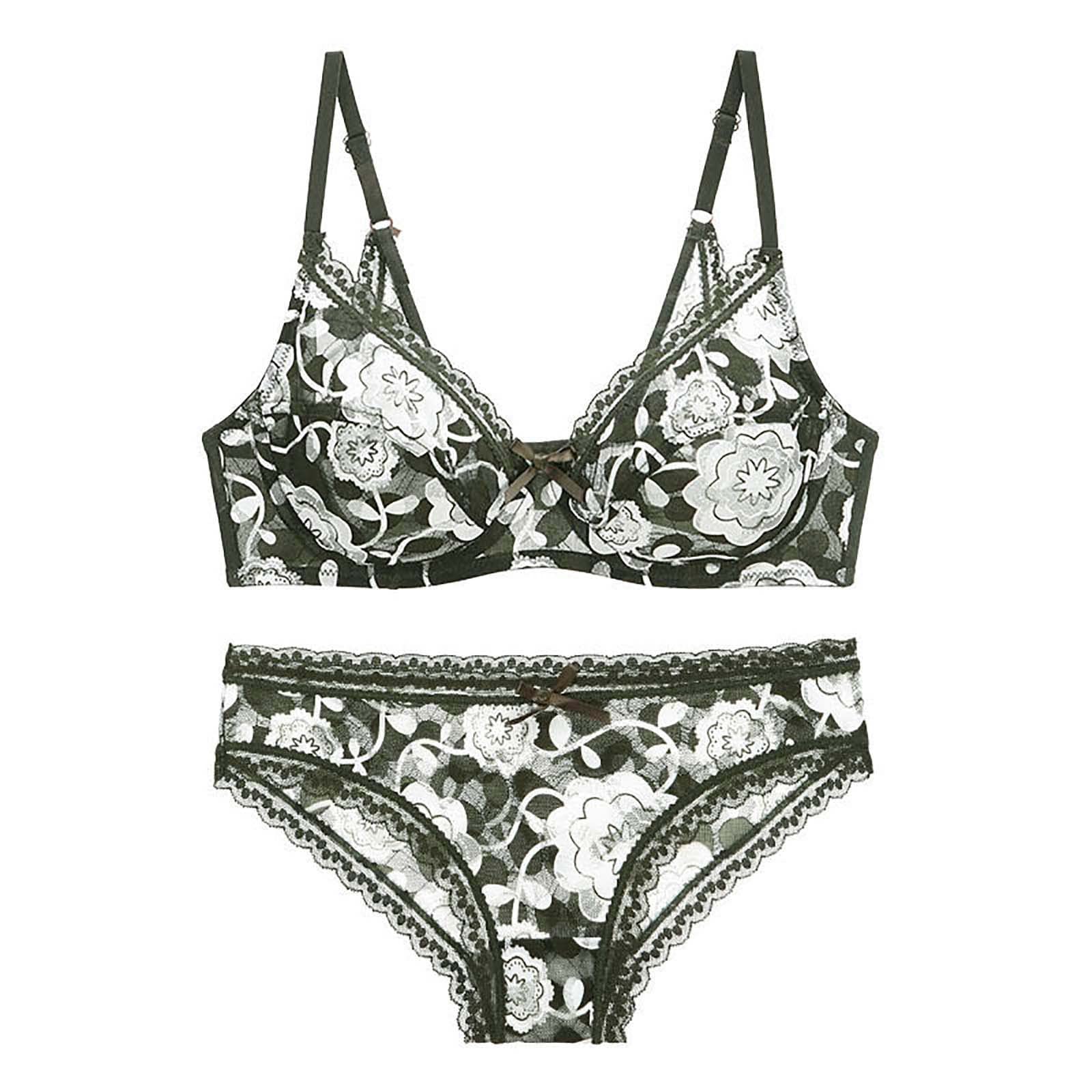 Wireless Lace Bra and Panty Set for Women - Comfortable Seamless Lingerie for Everyday Wear & Special Occasions