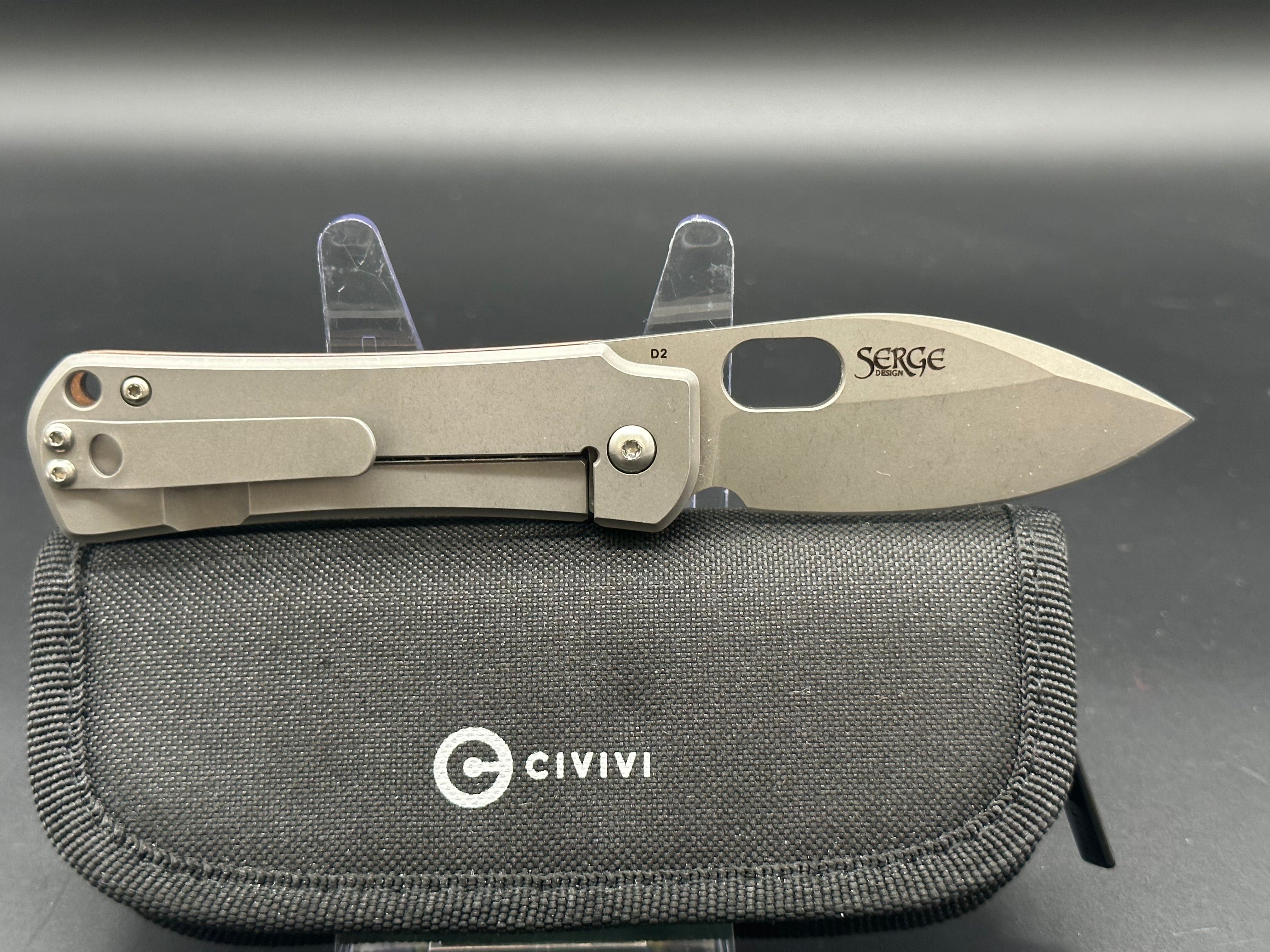 BÖKER PLUS Serge Panchenko Gust Copper Folding Pocket Knife - EDC Tactical Knife for Outdoor Camping, Hiking & Survival Gear