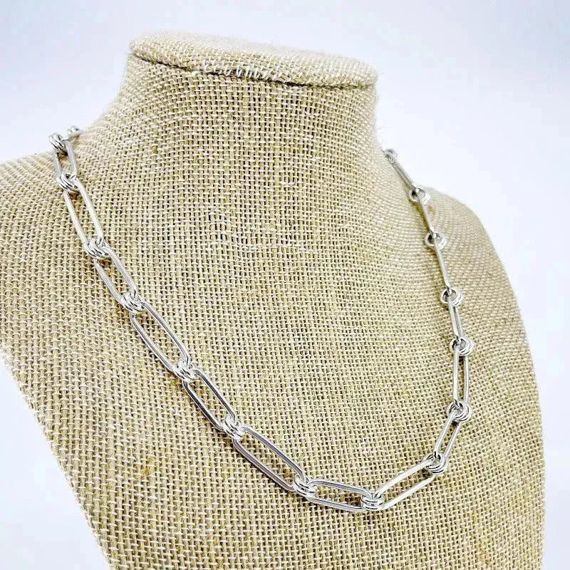 Elegant Sterling Silver Oval Link Necklace - Long & Short Chain for Women | Perfect for Layering, Gifts & Everyday Wear