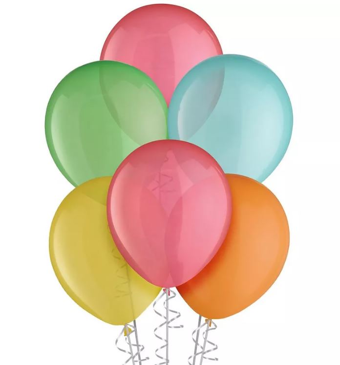 Sherbet Latex Balloons 11 Inches - Pack of 15 Assorted Colors for Birthday Parties, Baby Showers & Wedding Decorations