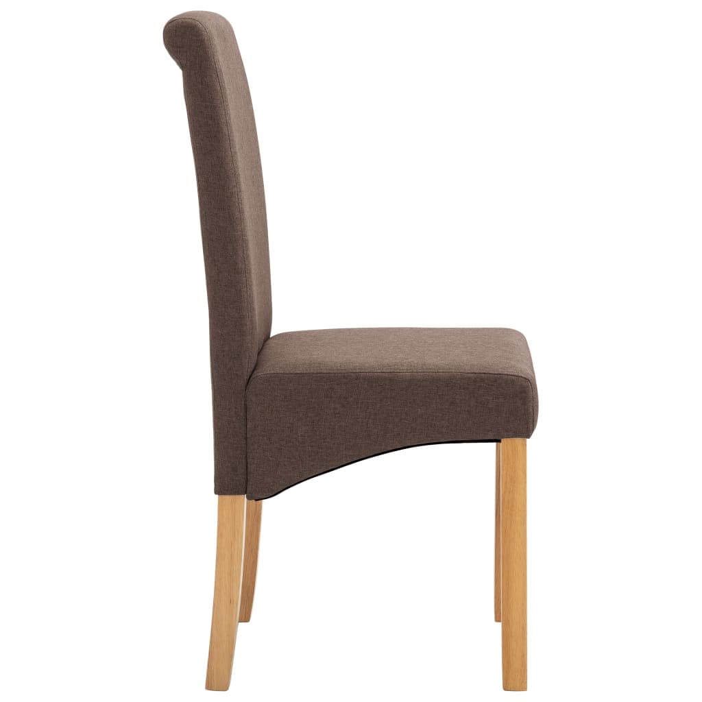 4-Piece Modern Brown Fabric Dining Chairs Set - Comfortable Kitchen Chairs for Dining Room, Living Room, Bedroom & Restaurant Use