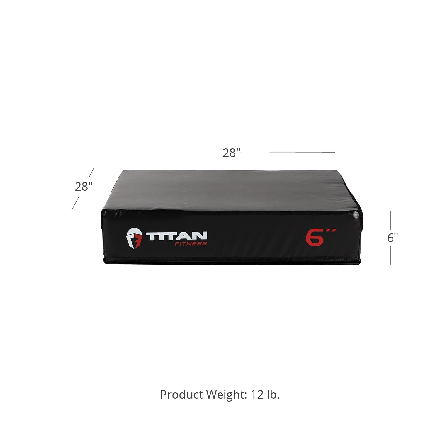 Titan Fitness 6 Inch Portable Foam Plyometric Box for CrossFit, Home Gym & Jump Training - Lightweight Exercise Equipment for Strength & Cardio Workouts