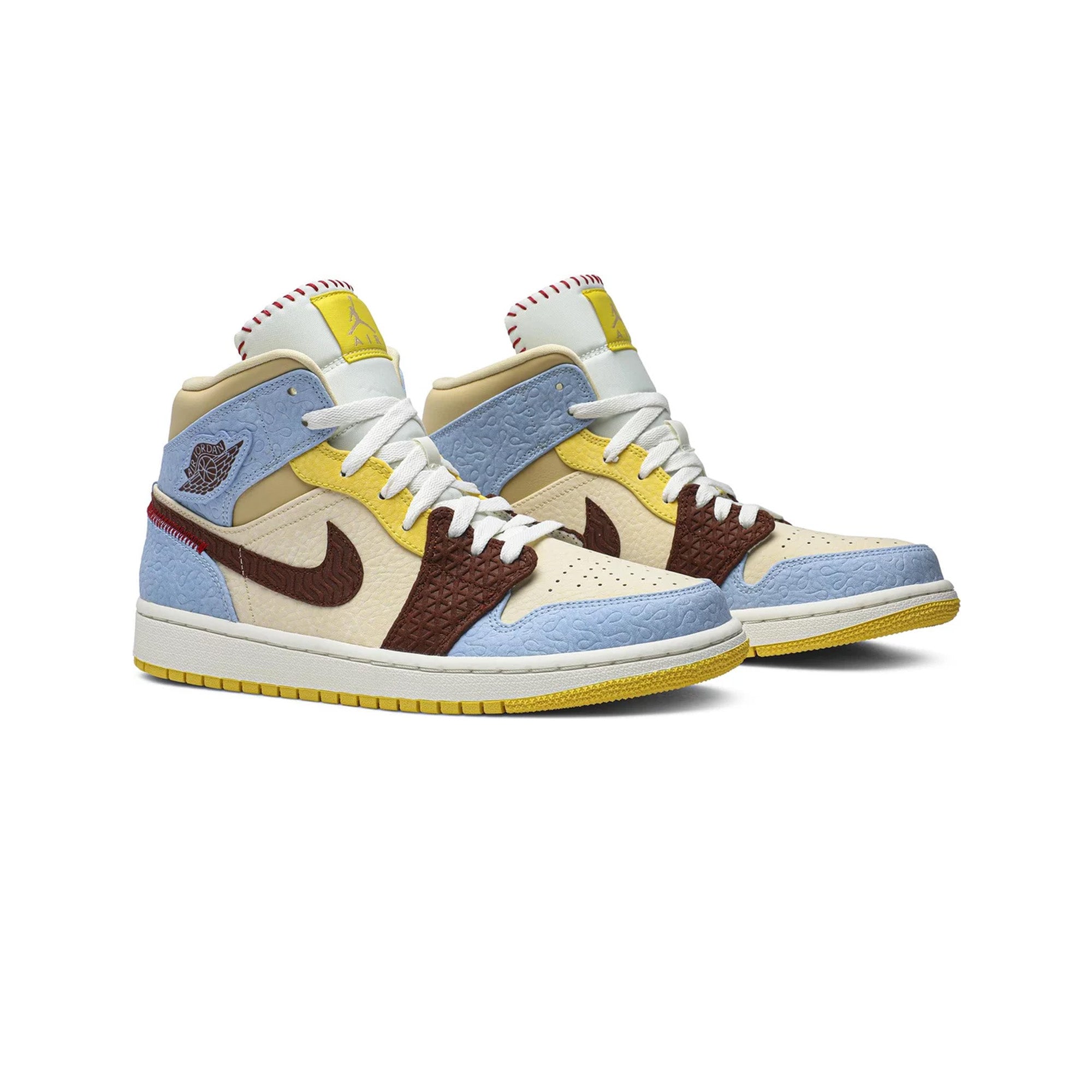 Air Jordan 1 Mid SE 'Fearless Maison Chateau Rouge' Basketball Shoes (2019) - Men's High-Top Sneakers for Streetwear & Casual Fashion