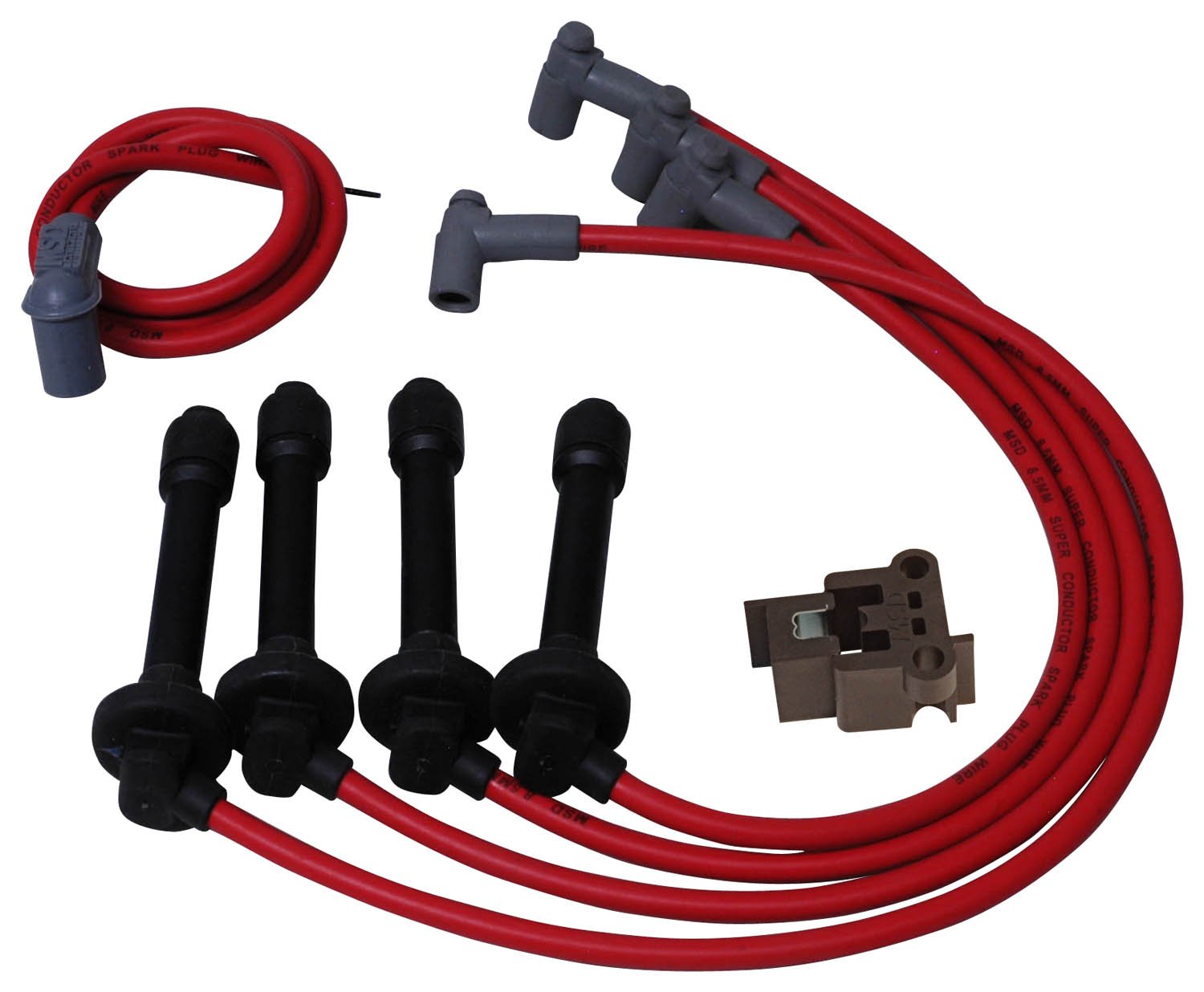 MSD 35359 Red 8.5mm Super Conductor Spark Plug Wire Set - High Performance Ignition Wires for Cars, Trucks & Racing Vehicles - Perfect for Engine Upgrades & Tuning