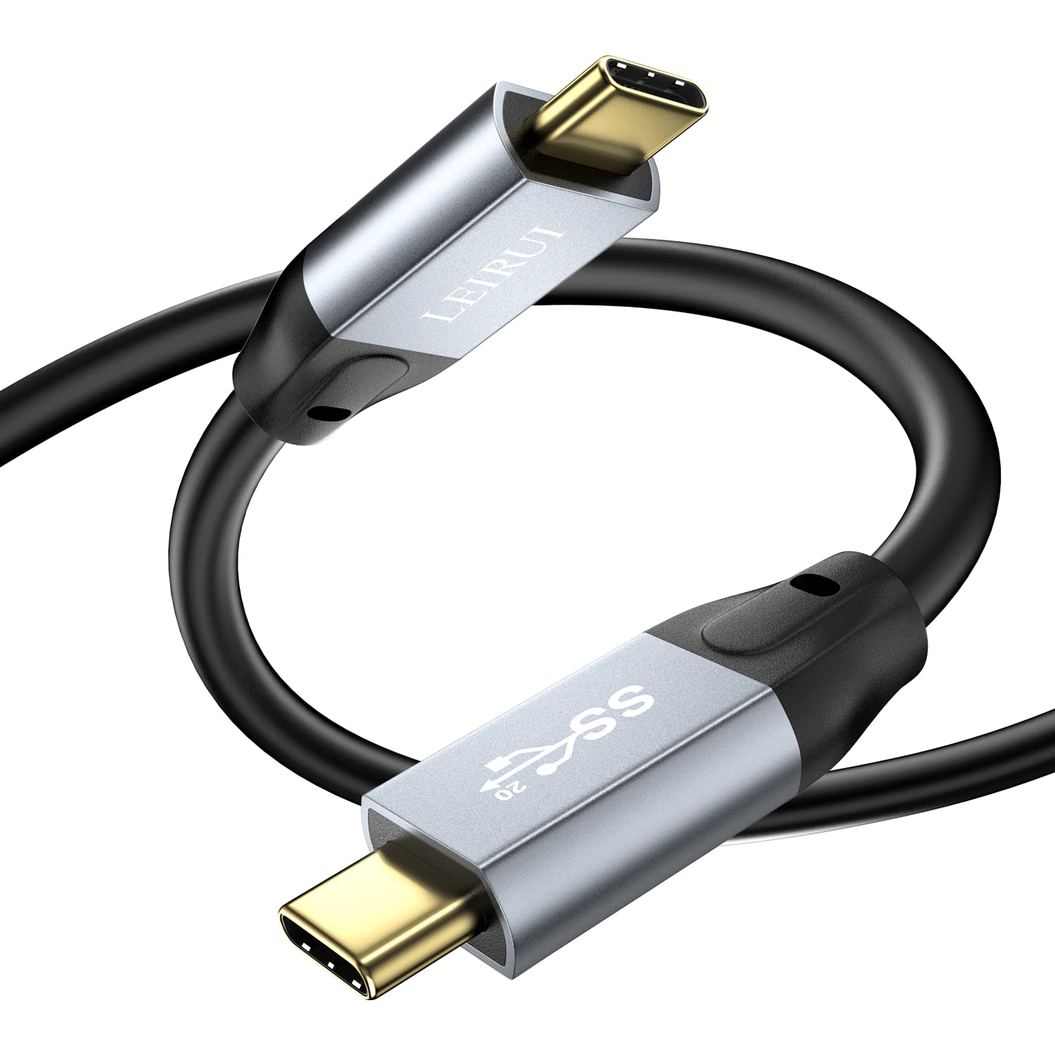 LEIRUI 1.64FT USB C to USB C Cable 3.2 Gen 2 - 100W PD Fast Charging, 20Gbps High-Speed Data Transfer, 4K@60Hz Video - Compatible with MacBook Pro, iPad Pro, Dell XPS, Thunderbolt 3/4, Nintendo Switch, Oculus Quest - Perfect for Work, Gaming & Home Office