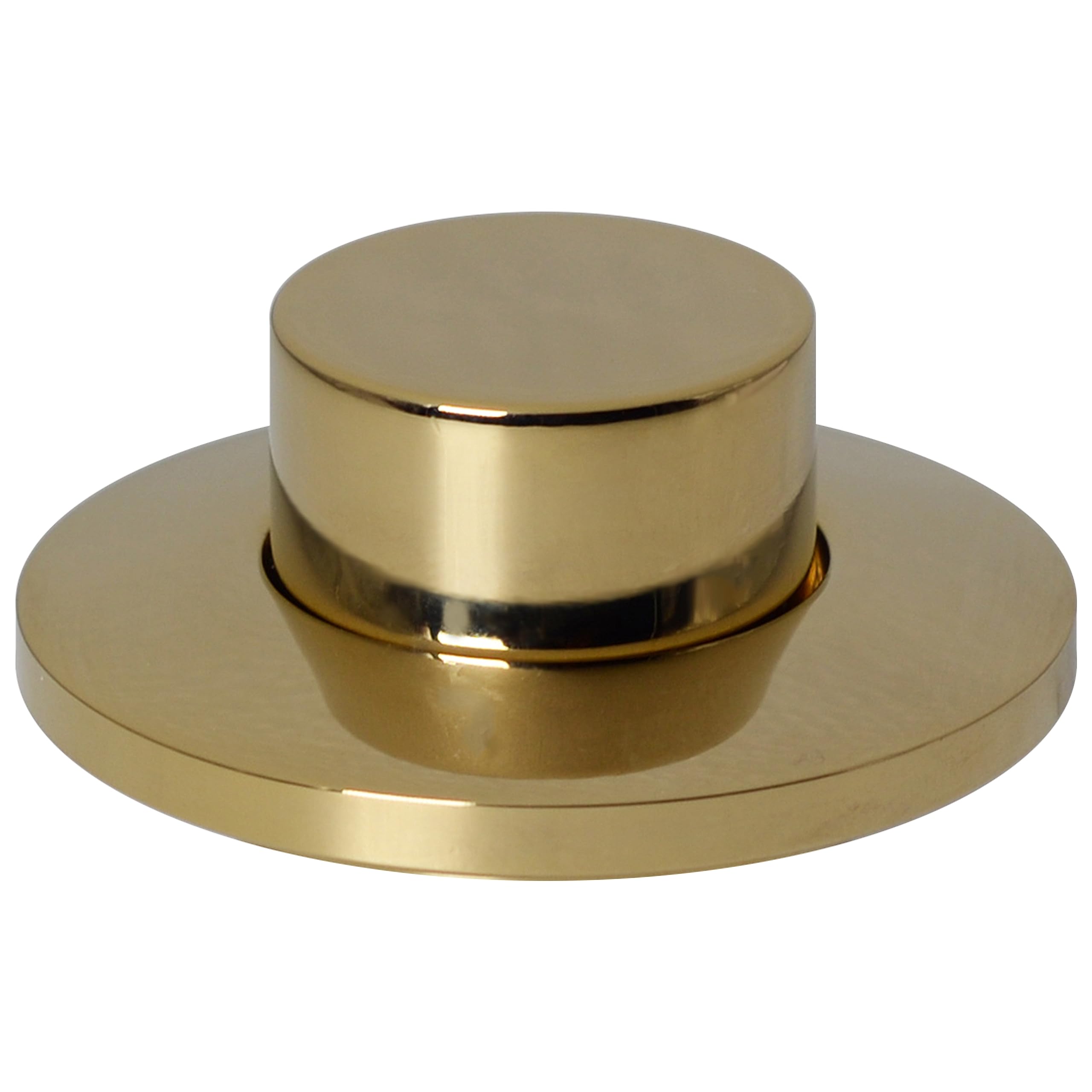 Westbrass ASB-RB3-01 Raised Button Sink Top Waste Disposal Air Switch Trim - Polished Brass Replacement Part for Kitchen Sink Garbage Disposal - Perfect for Home Renovation & Modern Kitchen Upgrades