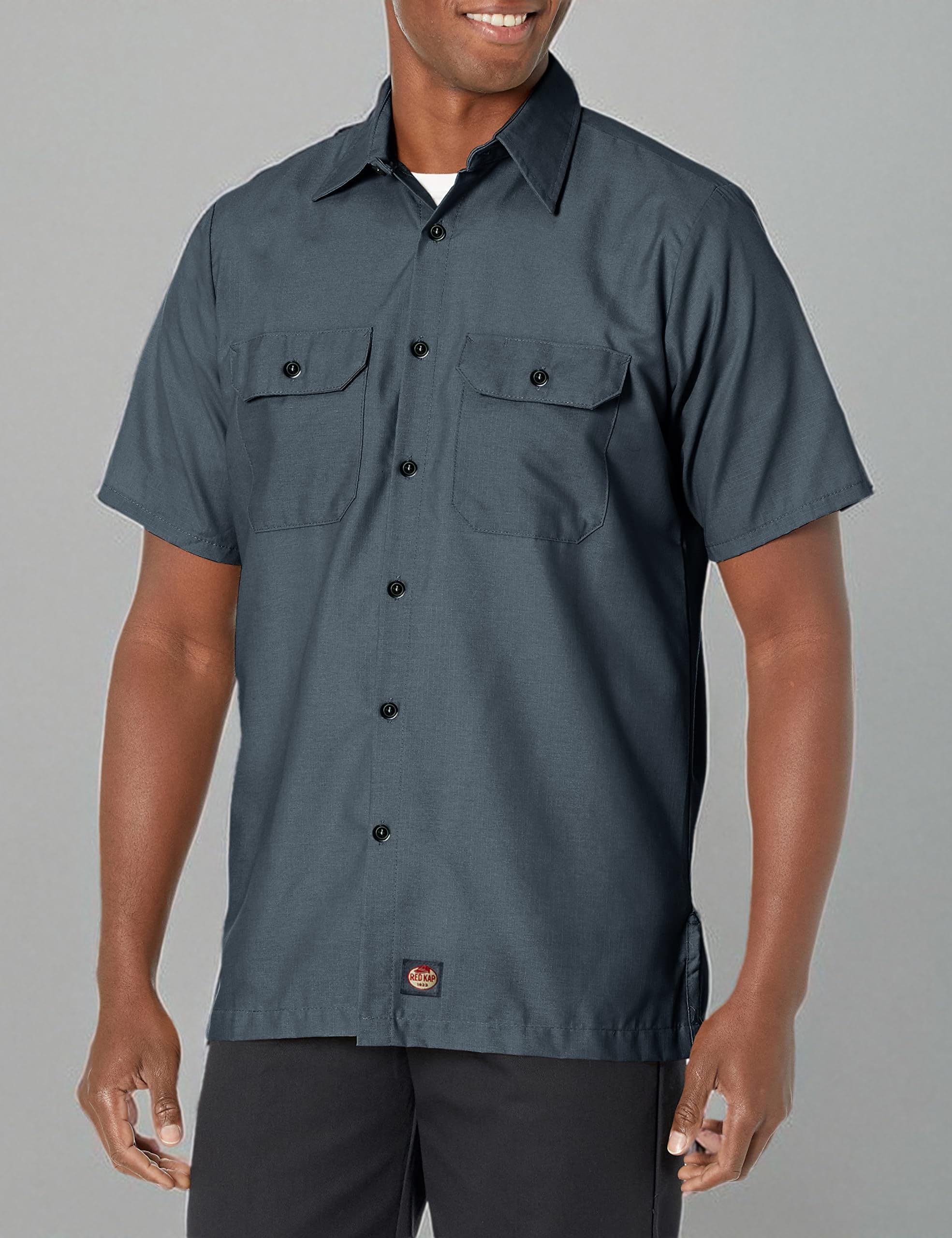Red Kap Solid Rip Stop Shirt - Durable Workwear for Men - Perfect for Construction, Landscaping & Outdoor Jobs