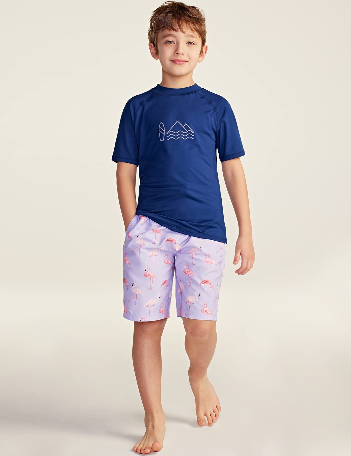TSLA UPF 50+ Kids Rash Guard Short Sleeve UV Protection Swim Shirt - Youth Sun Protective Swimwear for Boys & Girls - Perfect for Swimming, Surfing & Beach Activities