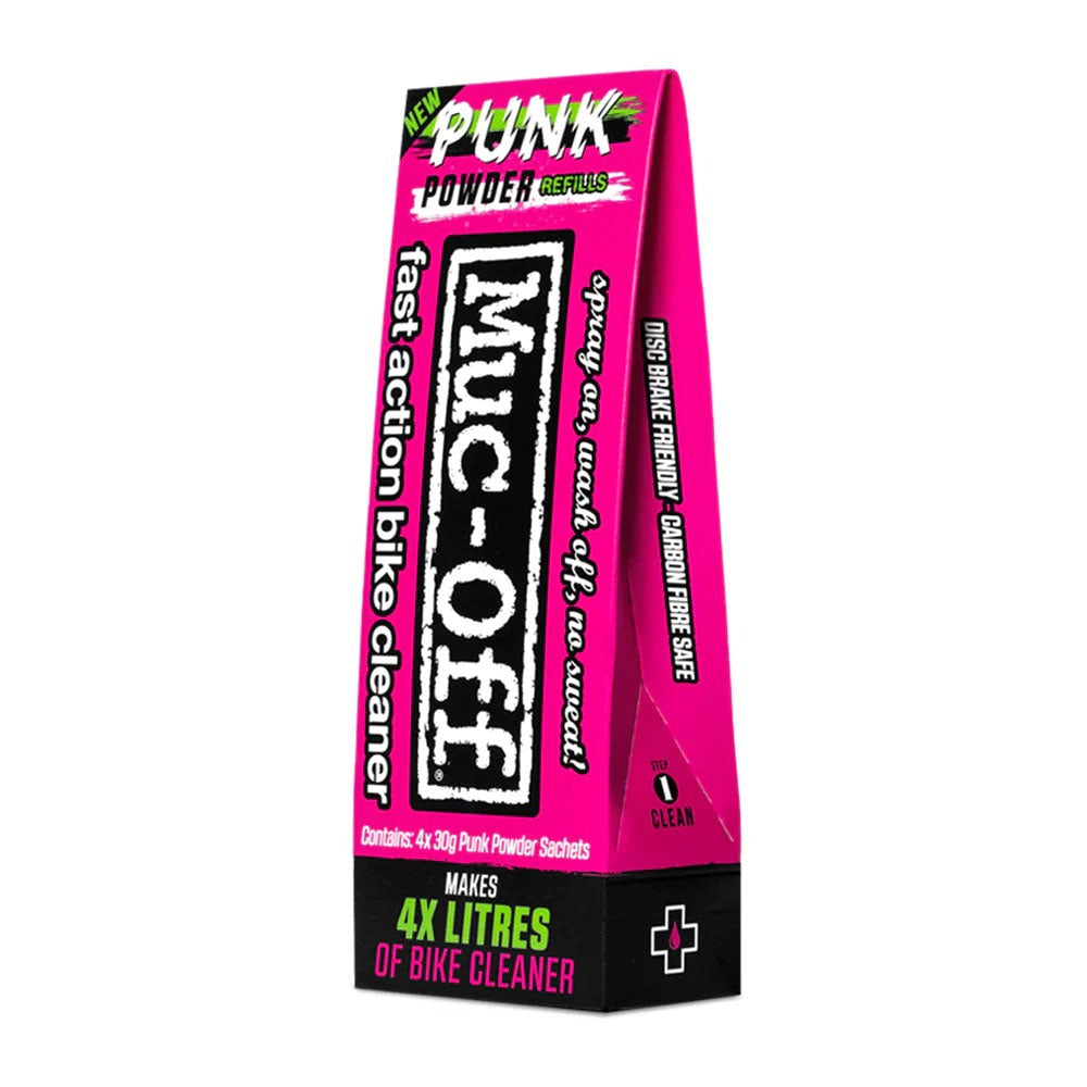 Muc Off Punk Powder 4-Pack (4 x 30g) - Premium Bike Chain Lube for Mountain & Road Bikes - Ideal for Off-Road Cycling & Commuting