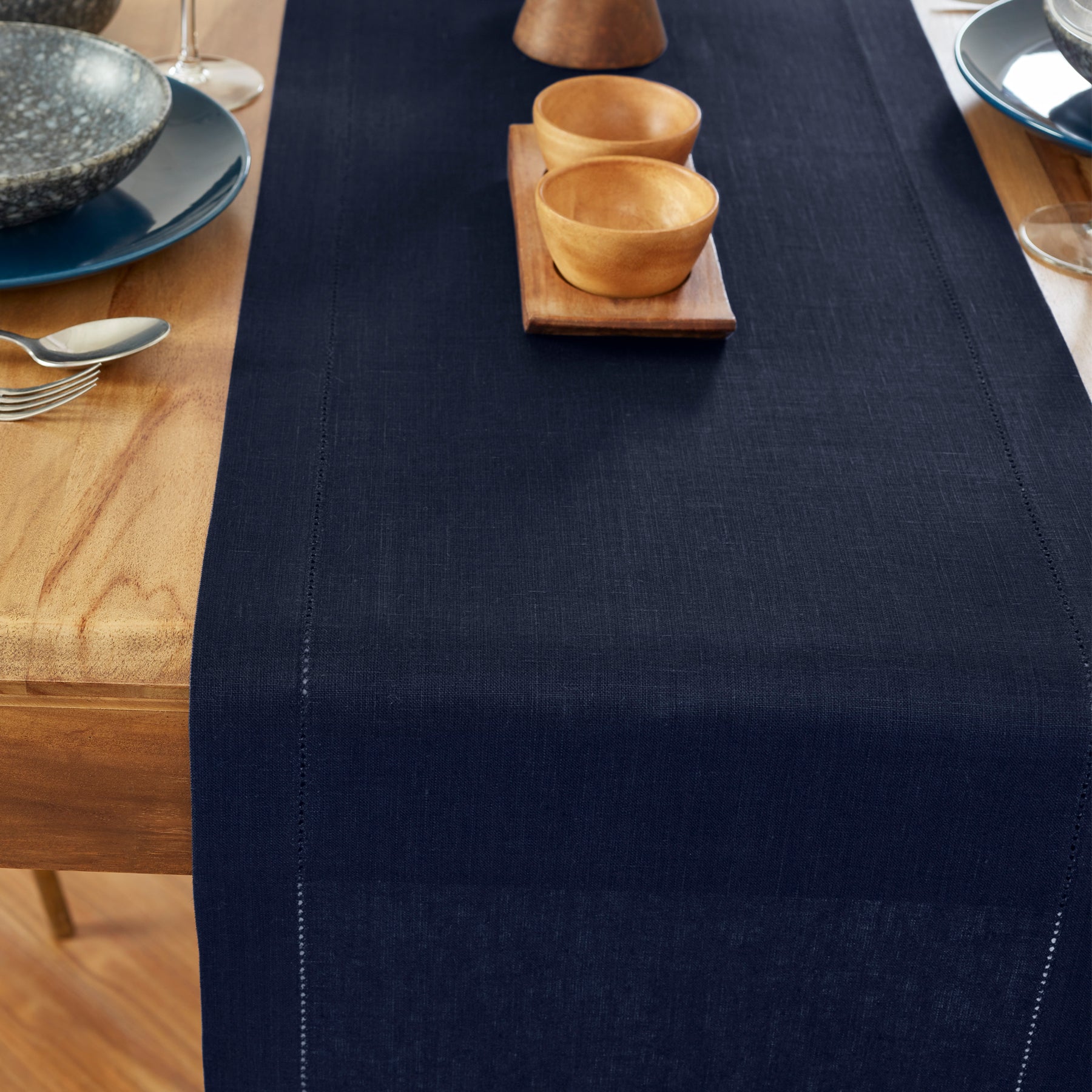Elegant Medium Weight Hemstitch Table Runner - Perfect for Dining Table Decor, Wedding Centerpieces & Holiday Home Decor