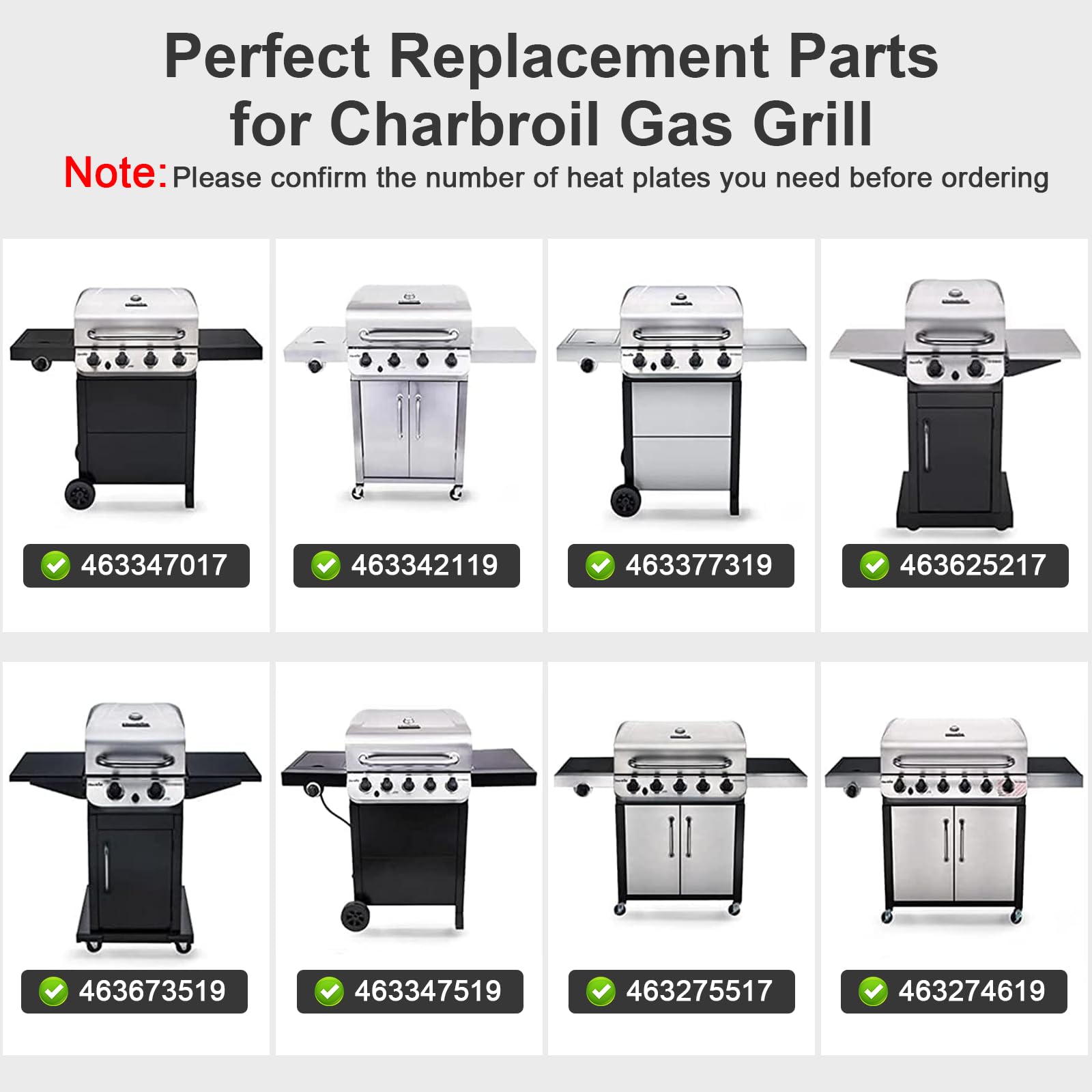 Charbroil Performance 4 Burner Grill Replacement Parts - Compatible with Models 463342119, 463342118, 463332718, 463347017, 463376519 - Durable Gas Grill Repair Kit for Outdoor BBQ & Backyard Cooking