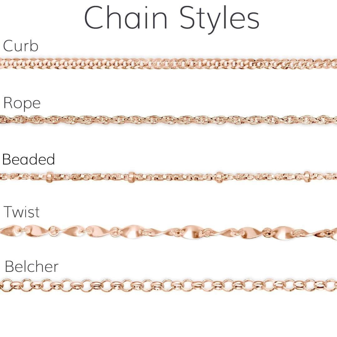 Rose Gold Vermeil Beaded Chain Necklace for Women - Elegant Layering Jewelry for Everyday Wear & Special Occasions