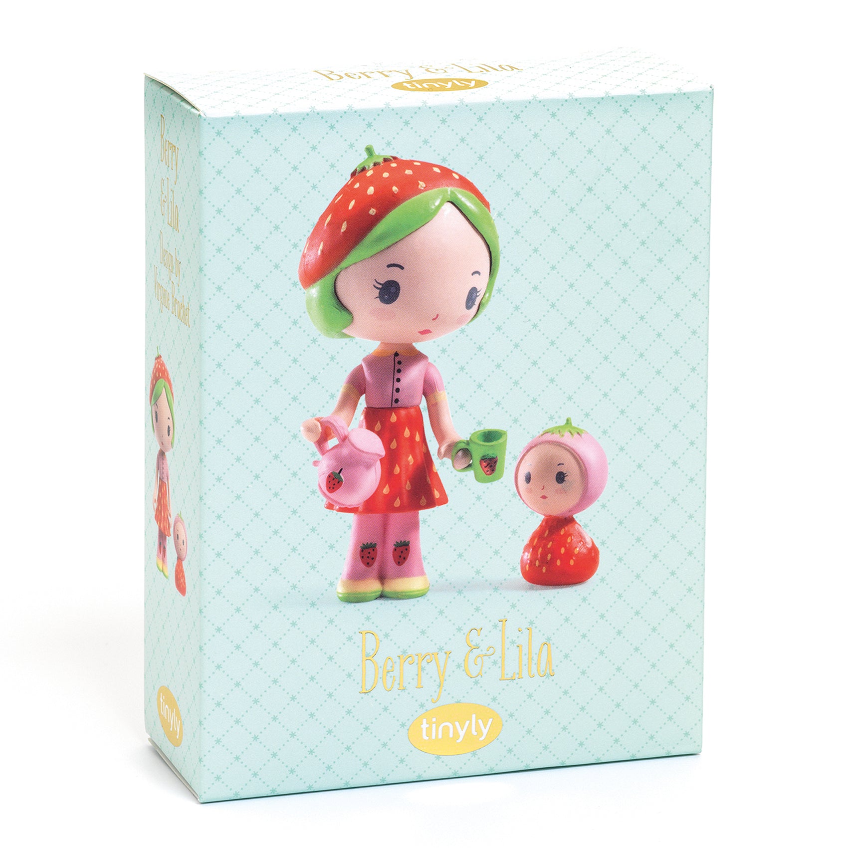 Djeco Tinyly Berry & Lila - Adorable Wooden Stacking Toy for Toddlers, Perfect for Early Learning & Playtime Fun