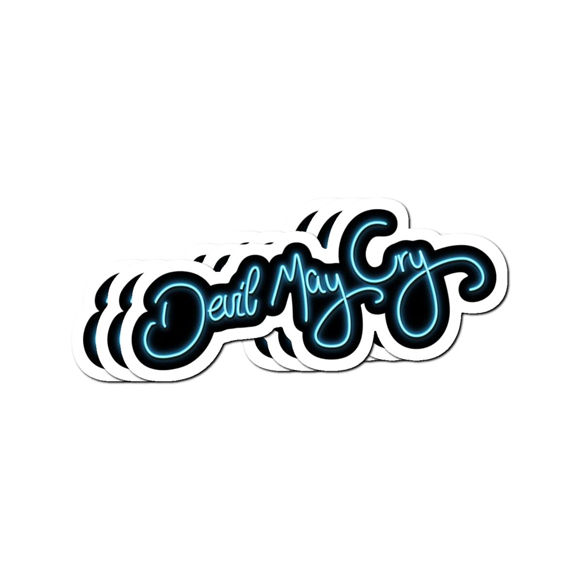 3-Pack Vinyl Stickers - Waterproof, Durable Aesthetic Neon Decals for Laptop, Water Bottle, Bike, Skateboard, Luggage & More - Funny DMC Stickers for Personalization & DIY Crafts