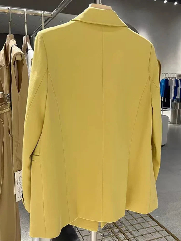 Stylish Women's Blazer Jacket - Office & Street Fashion Coat for Spring & Autumn | Chic Outerwear for Professional & Casual Wear