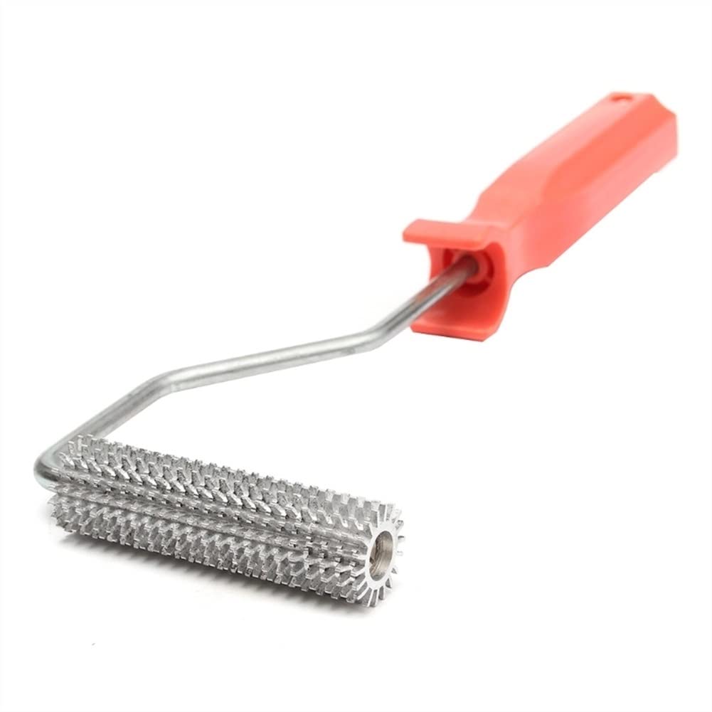 75x21mm Aluminum Alloy Paint Roller with Fiberglass Handle - Professional Bubble Roller Kit for Smooth Wall Painting & Laminating - Comfortable Grip for DIY Home Renovation Projects