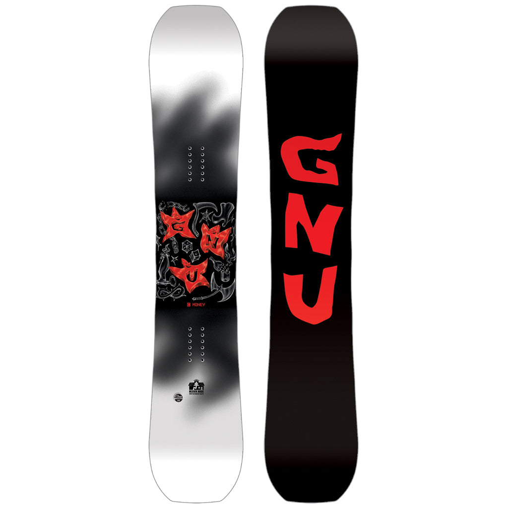 2025 Gnu C Money Men's Snowboard - All-Mountain Freestyle Snowboard for Powder, Park & Backcountry Riding