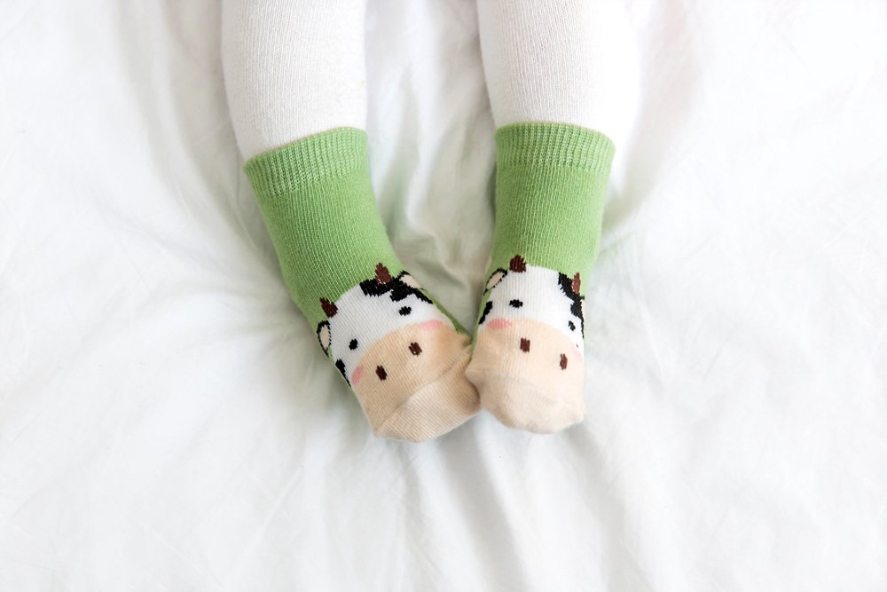 VAENAIT Baby Animal Socks for Toddlers - Kids Crew Socks Multi Pack for Play & School