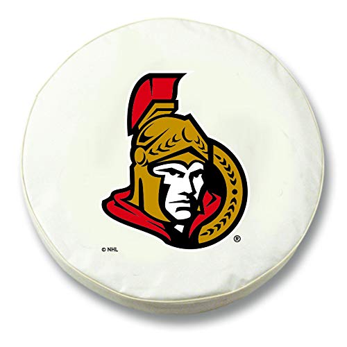 Ottawa Senators White Vinyl Fitted Spare Tire Cover - Waterproof Car Wheel Protector for Trucks, SUVs & RVs - Perfect for Tailgating, Camping & Outdoor Adventures