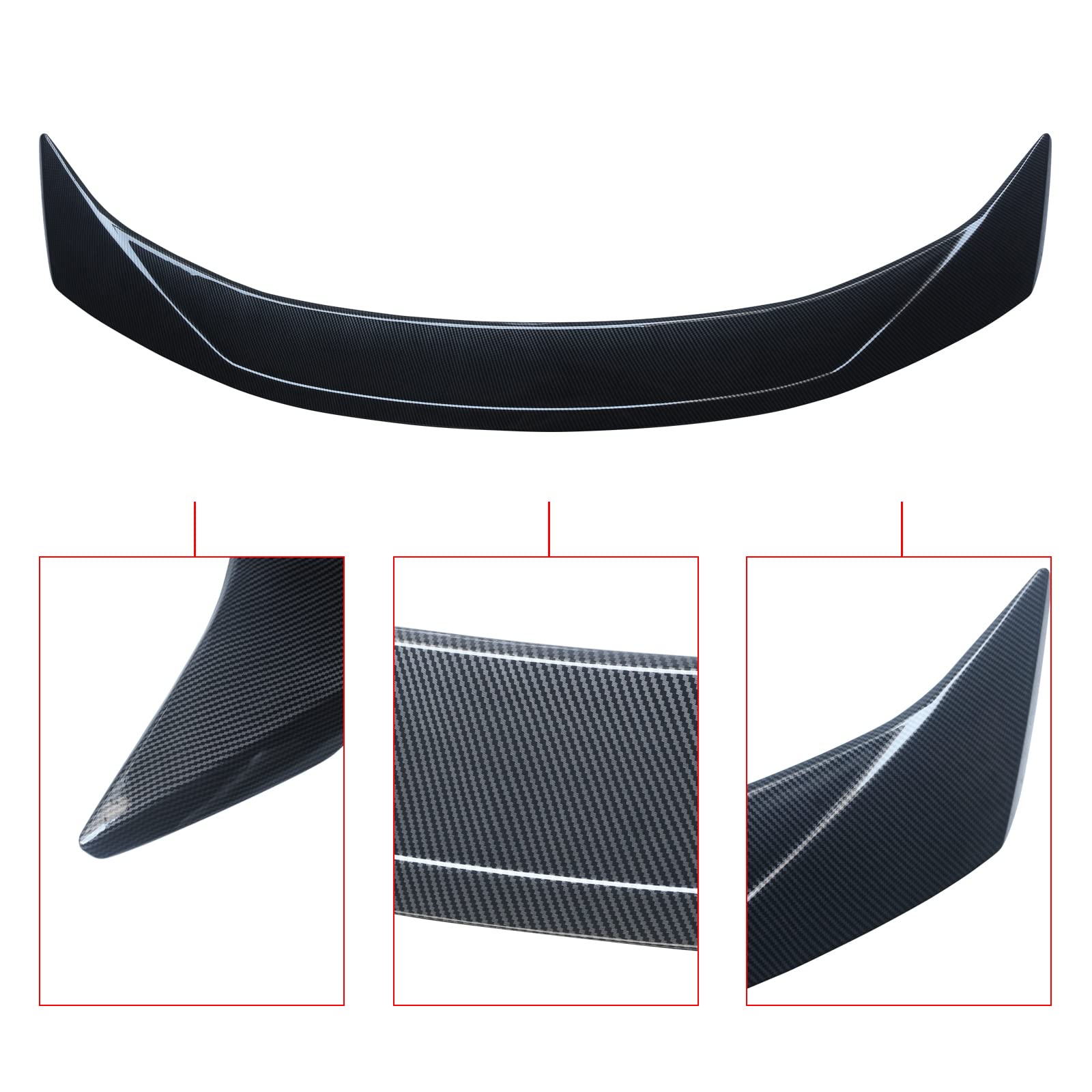 Carbon Fiber Rear Spoiler for 2016-2024 Chevy Camaro LS LT SS RS - High Wing OE Style Trunk Lid - Enhances Aerodynamics & Sporty Look for Street Racing & Car Shows