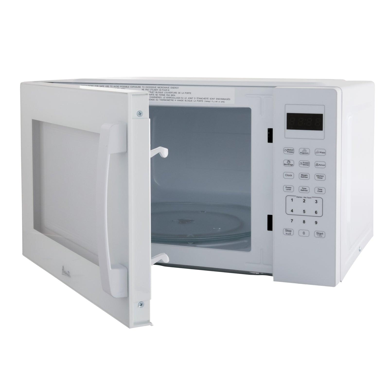 Avanti MT150V0W 1.5 Cu. Ft. Compact Microwave Oven in White - Perfect for Dorms, Small Kitchens & Office Break Rooms