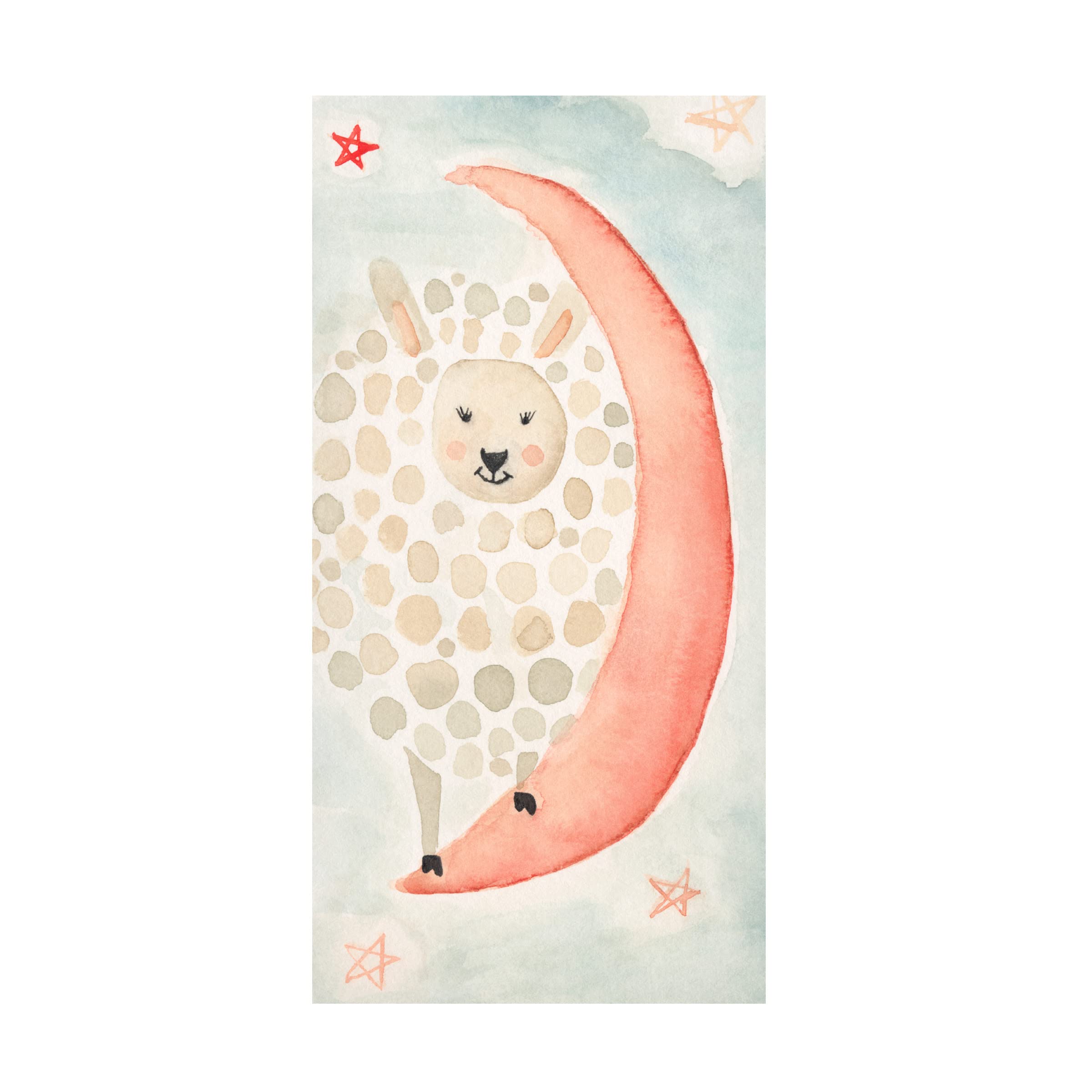 Counting Sheep No.4 by Natalie Timbrook - Premium Canvas Wall Art Print for Home & Office Decor - Perfect for Bedroom, Nursery, or Meditation Space